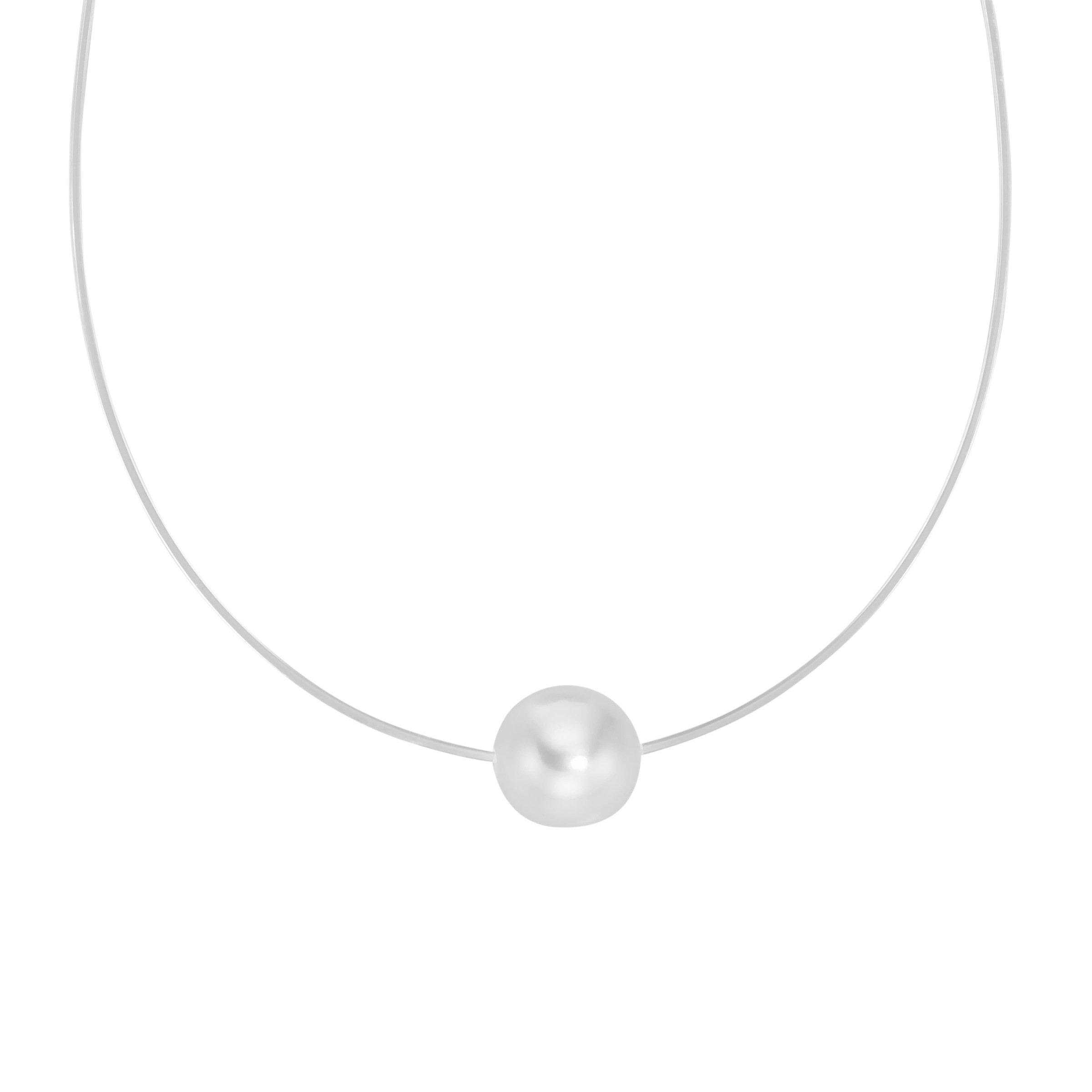 Smart Jewel Collier »Collier schwebende Perle, Silber 925«