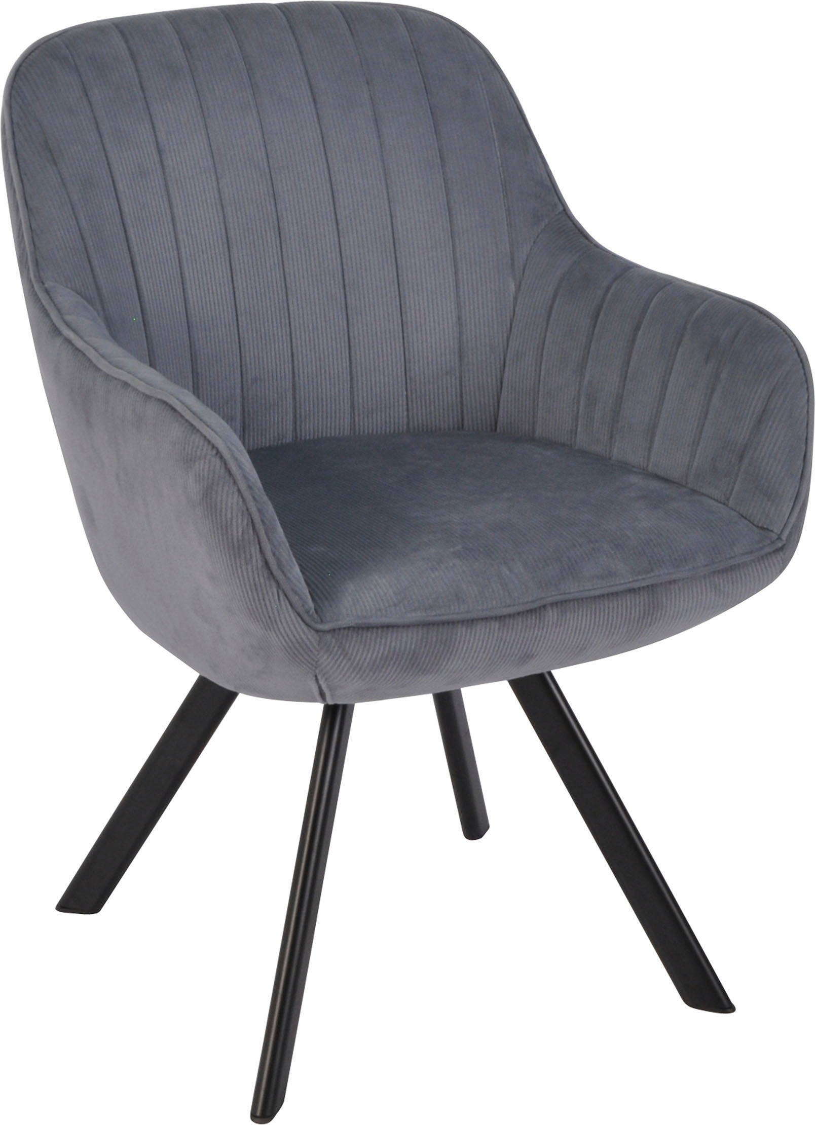 Homexperts Esszimmerstuhl »Carlo«, (Set), 2 St., Cord, Drehstuhl, Bezug in Cord oder Kunstleder