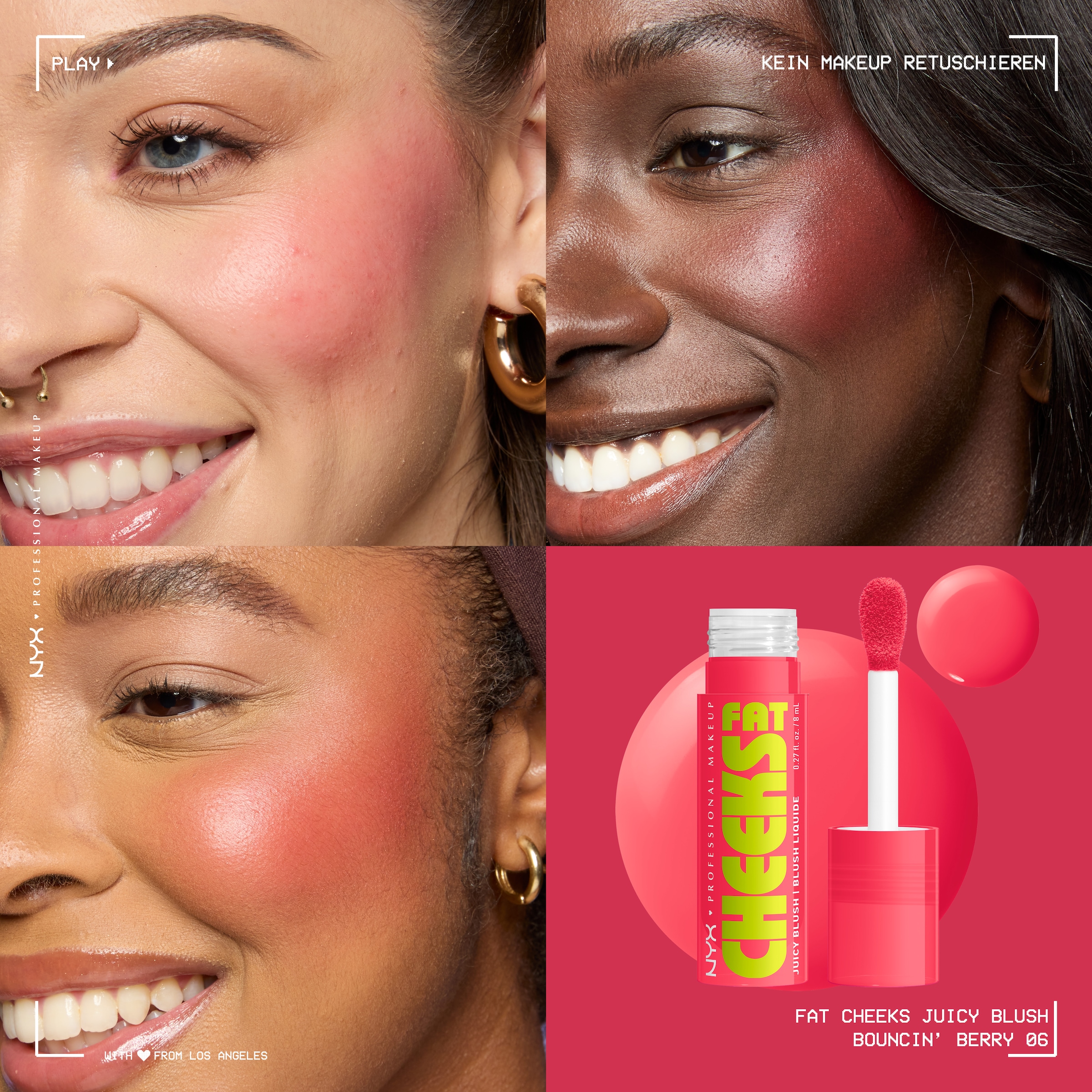 NYX PROFESSIONAL MAKEUP Rouge »Fat Cheeks Blush« verleiht deinen Wangen eine strahlende und intensive Farbe