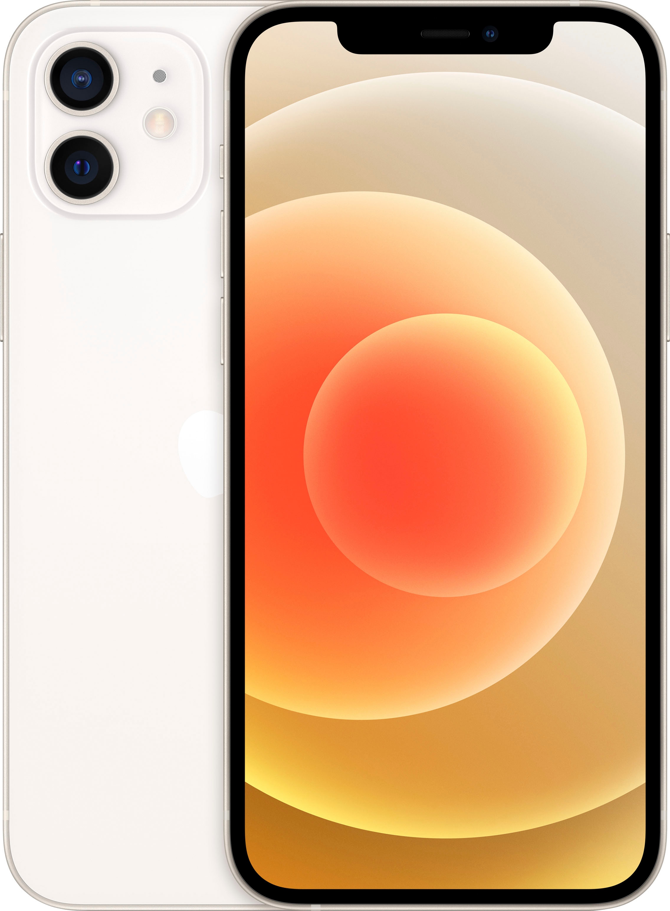 Apple Smartphone »iPhone 12 64GB«, weiß, ohne Strom Adapter und Kopfhörer, kompatibel mit AirPods, Earpods