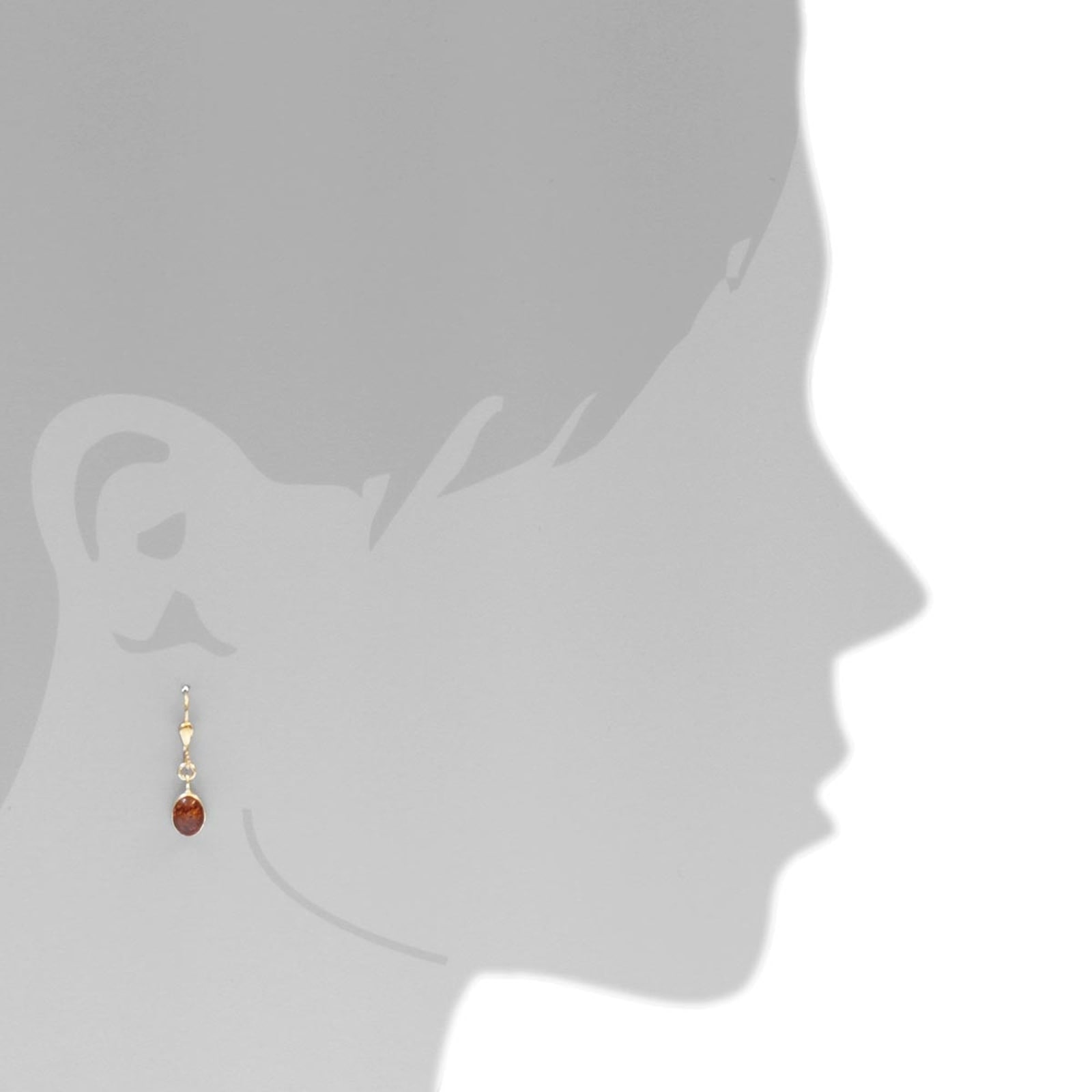 OSTSEE-SCHMUCK Paar Ohrhänger »- Classic 8 x 6 mm - Gold 333/000 - Bernstein«