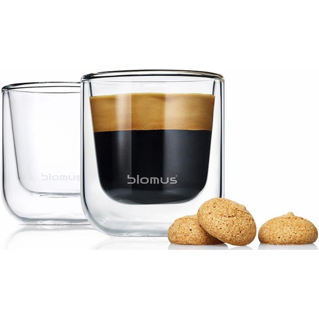 BLOMUS Espressoglas »NERO«, (Set, 2 tlg.), Doppelwandig, 2-teilig