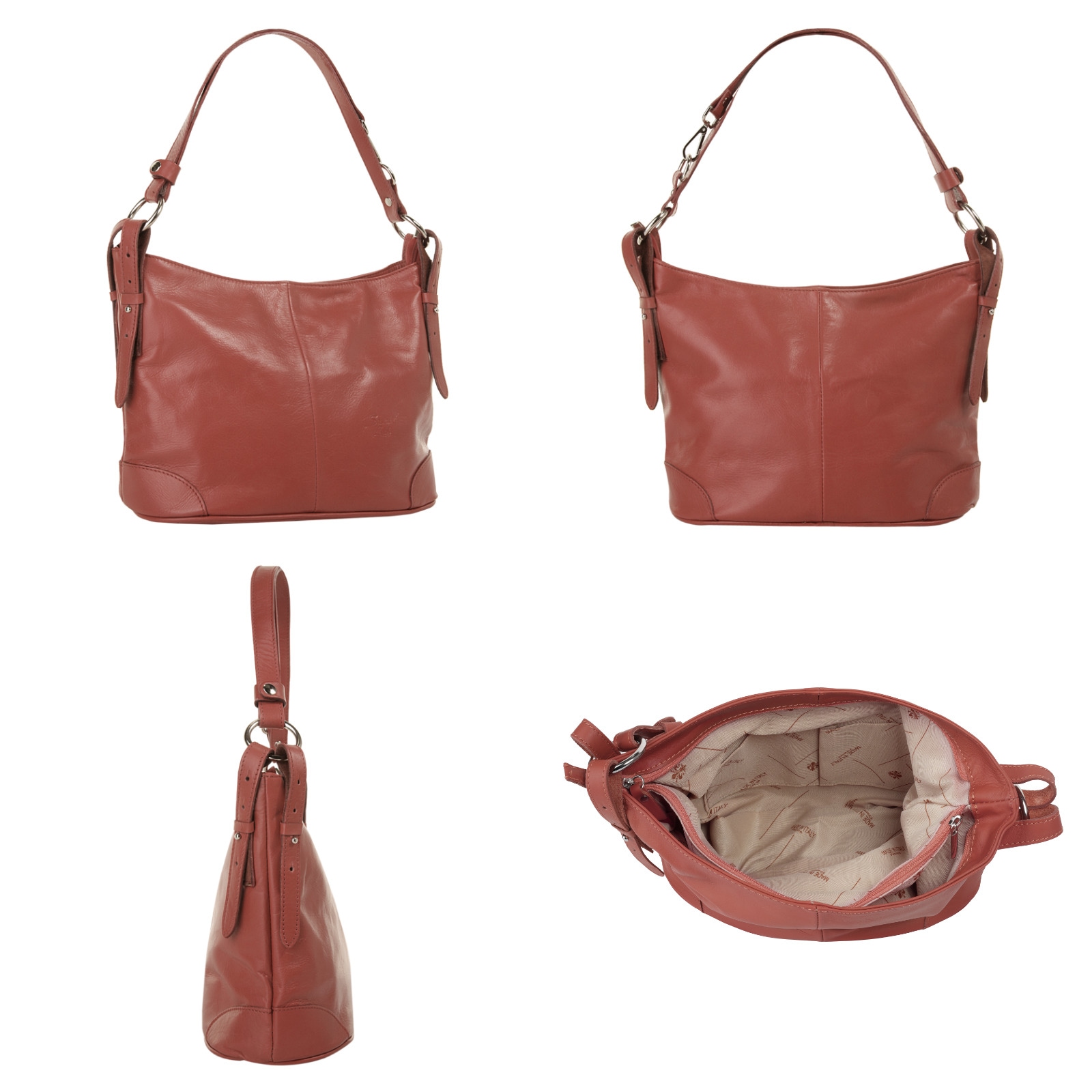 Samantha Look Umhängetasche, echt Leder, Made in Italy