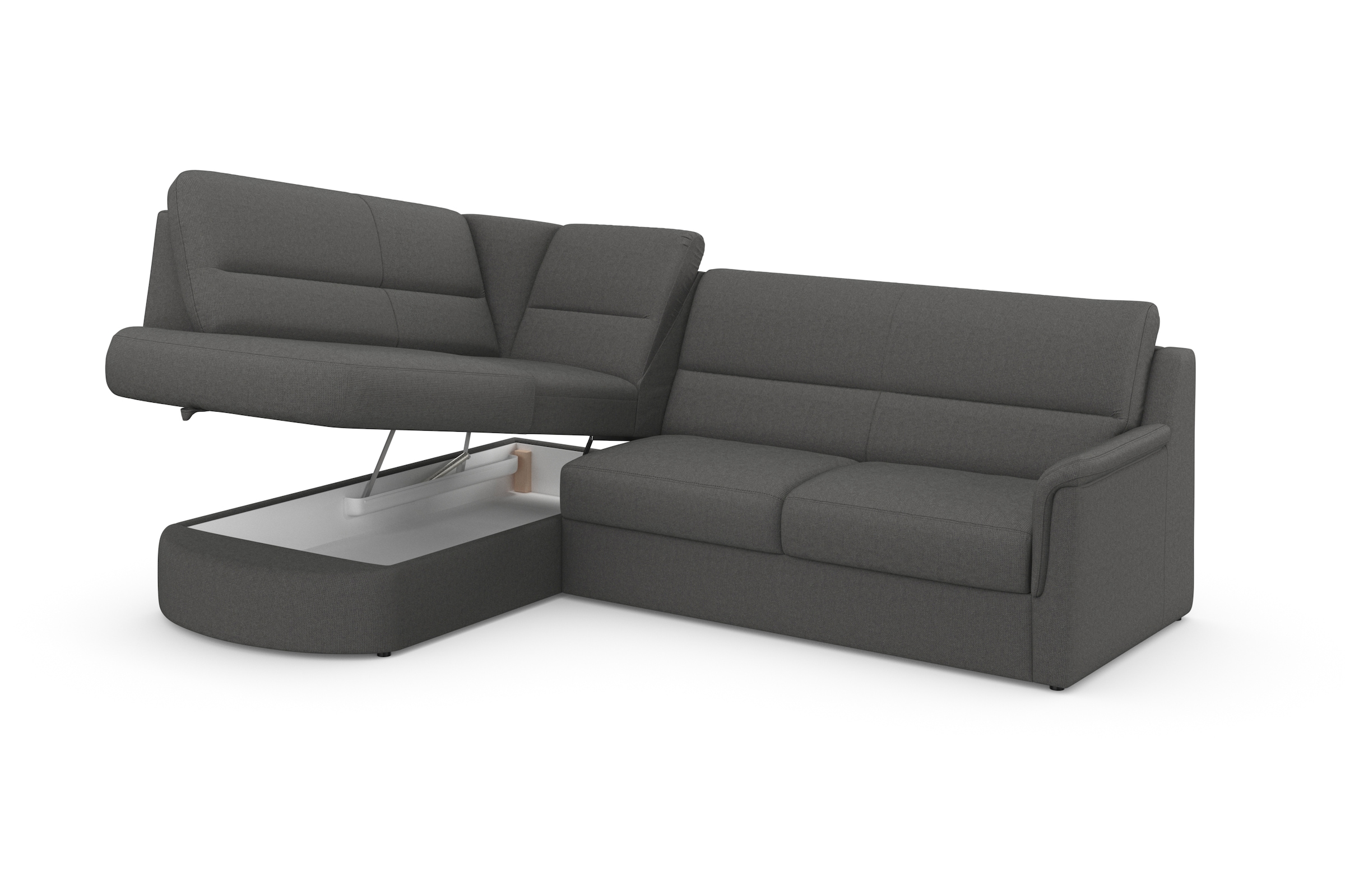 sit&more Ecksofa »Panini L-Form«, wahlweise mit Bettfunktion und Bettkasten