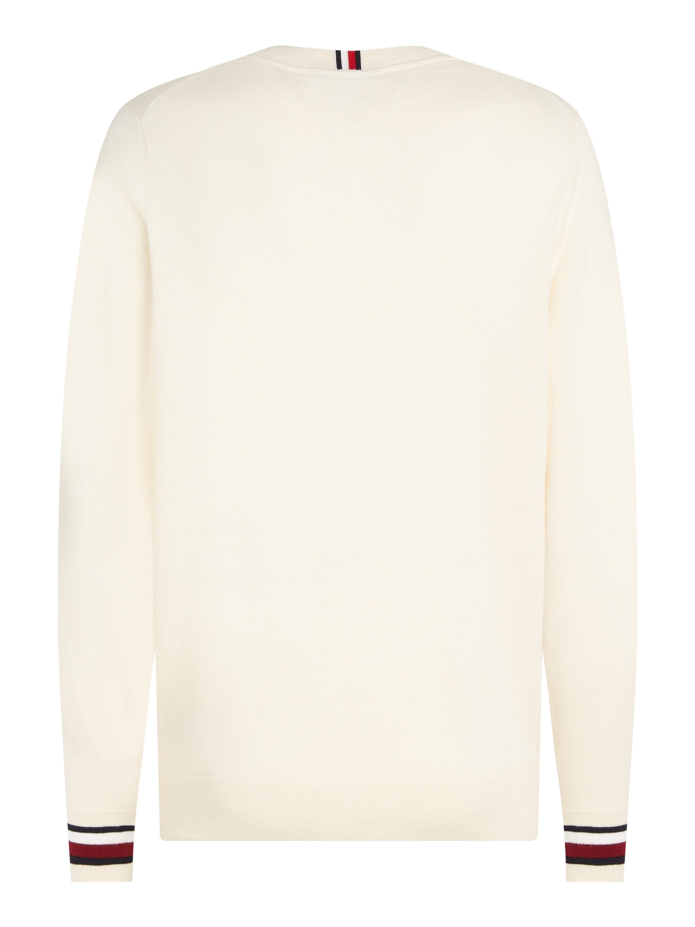 Tommy Hilfiger Strickpullover »GLOBAL STRIPE CREW NK«, Global-Streifen auf Ärmelabschluss und Nacken