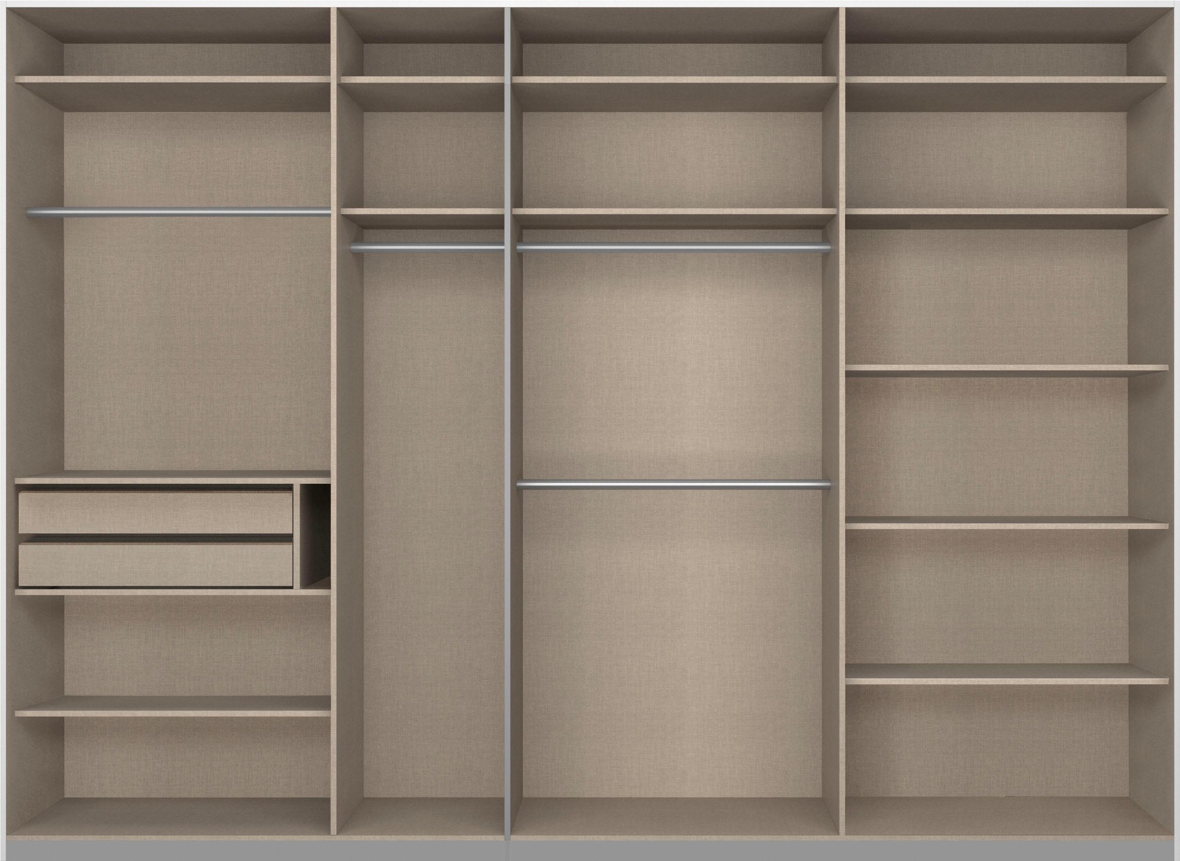 rauch Schwebetürenschrank »Kleiderschrank Schrank Garderobe Wäscheschrank BESTSELLER KEPAN«, inkl. Schubladen-Einsatz und extra Einlegeböden MADE IN GERMANY