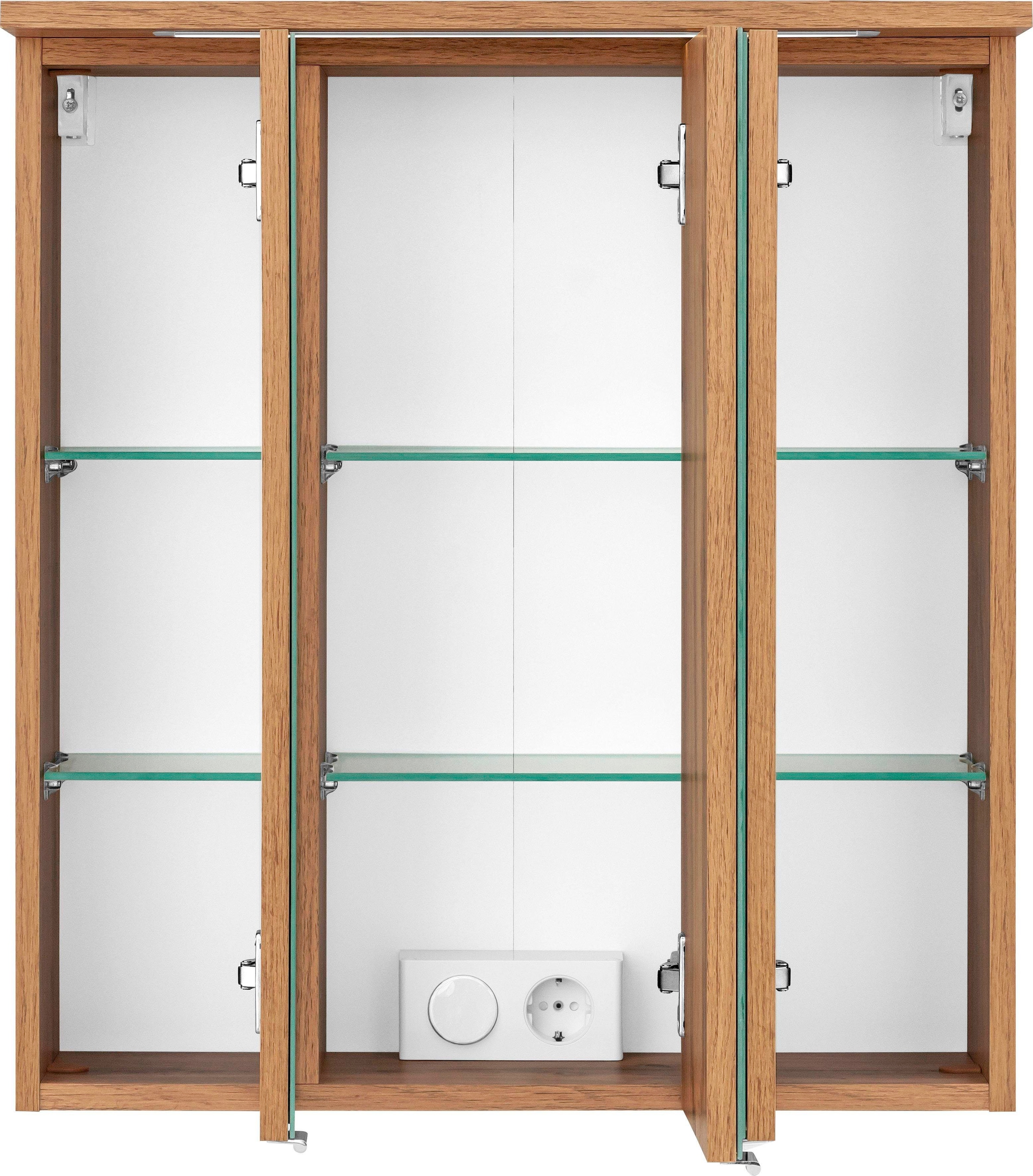 welltime Spiegelschrank »Lucca«, mit LED Beleuchtung
