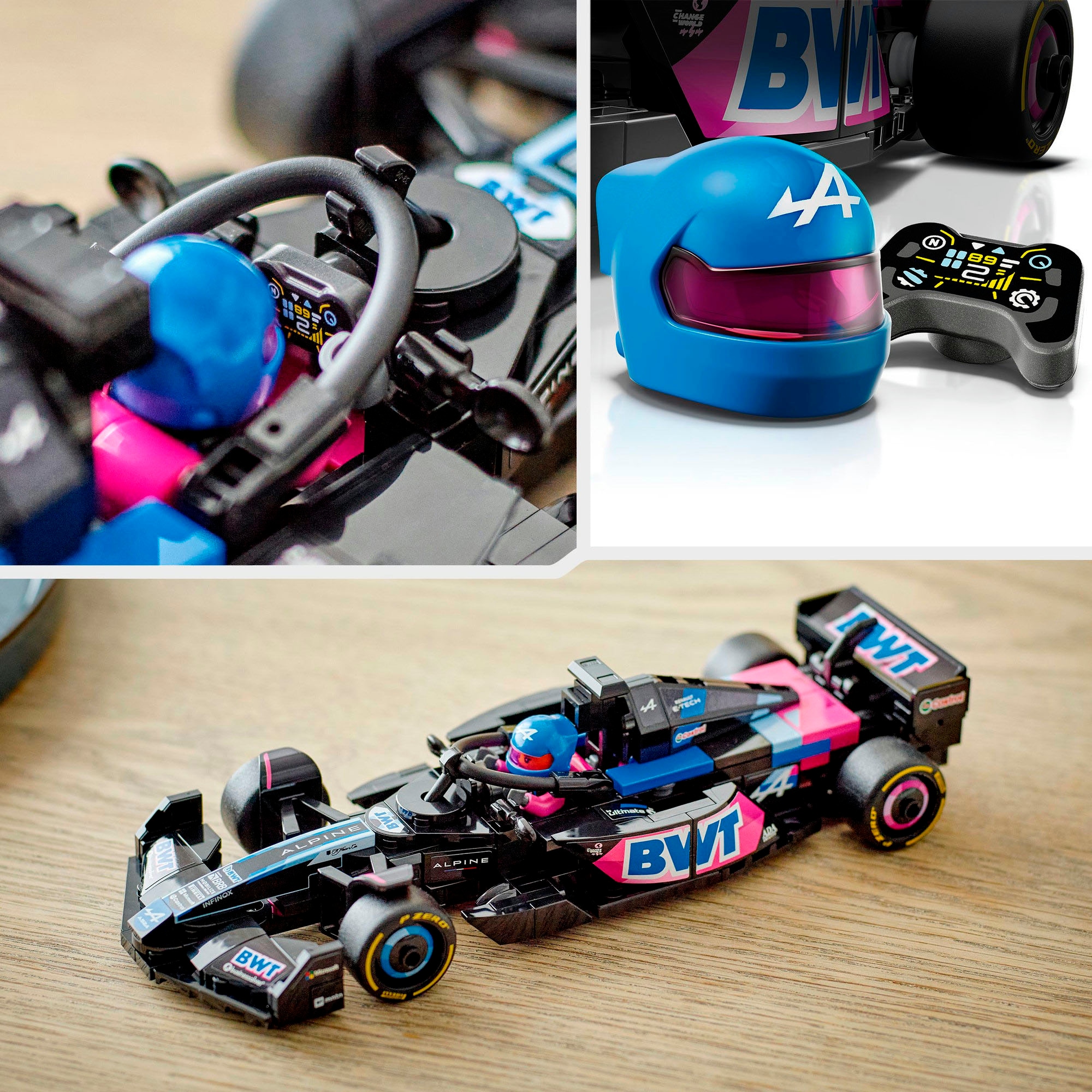 LEGO® Konstruktionsspielsteine »BWT Alpine F1® Team A524 Rennauto (77248), LEGO® Speed Champions«, (258 St.), Made in Europe