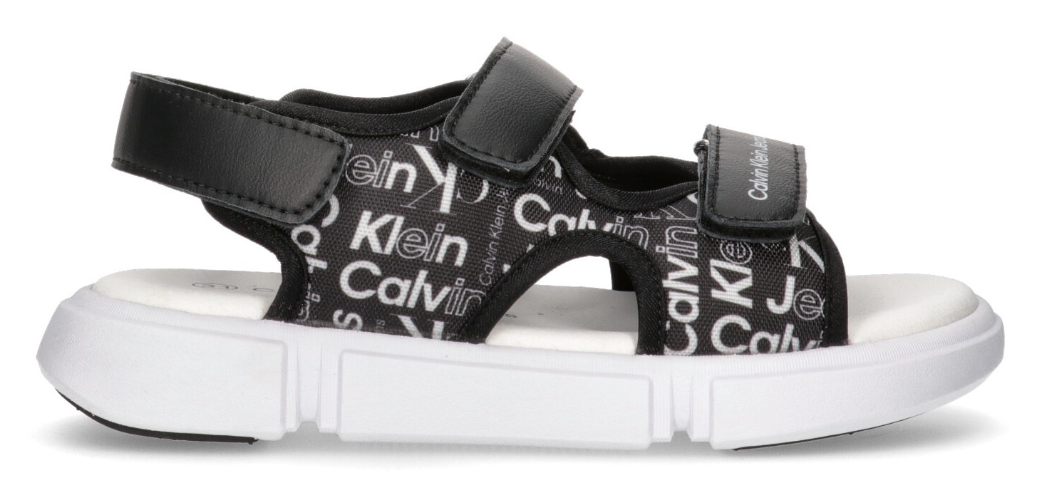 Calvin Klein Jeans Sandale »VELCRO SANDAL«, Sommerschuh, Klettschuh, Sandalette, mit 3 Klettverschlüssen