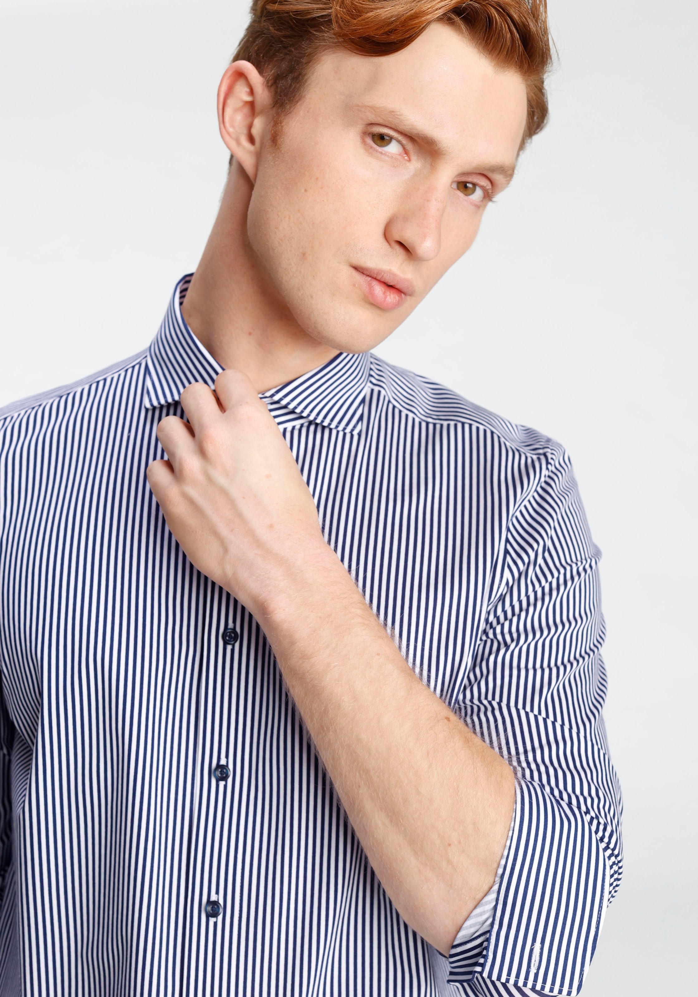 OLYMP Businesshemd »Luxor 24/Seven modern fit«, Jersey-Hemd