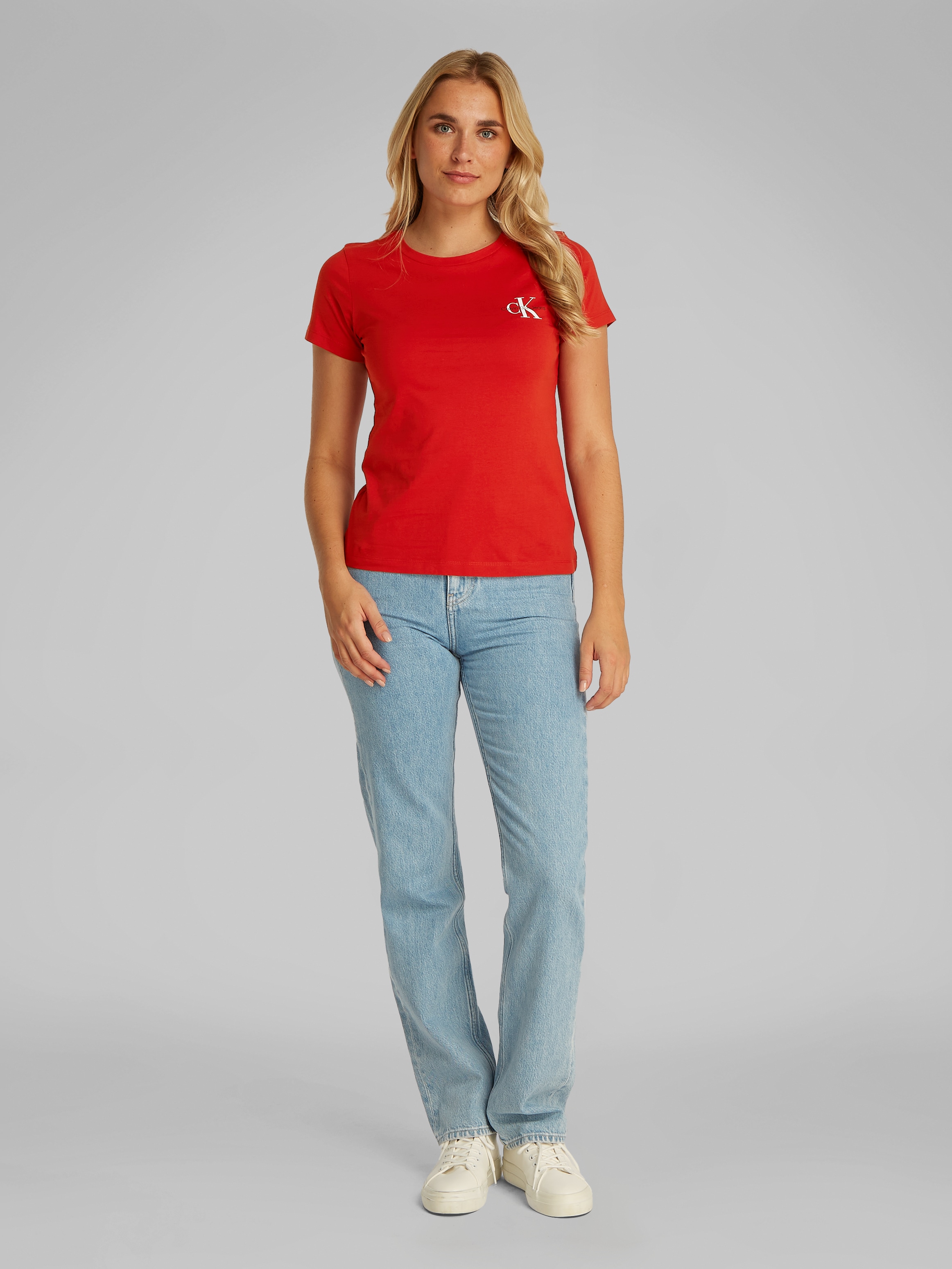 Calvin Klein Jeans T-Shirt »2-PACK MONOLOGO SLIM TEE«, (Packung, 2er-Pack)