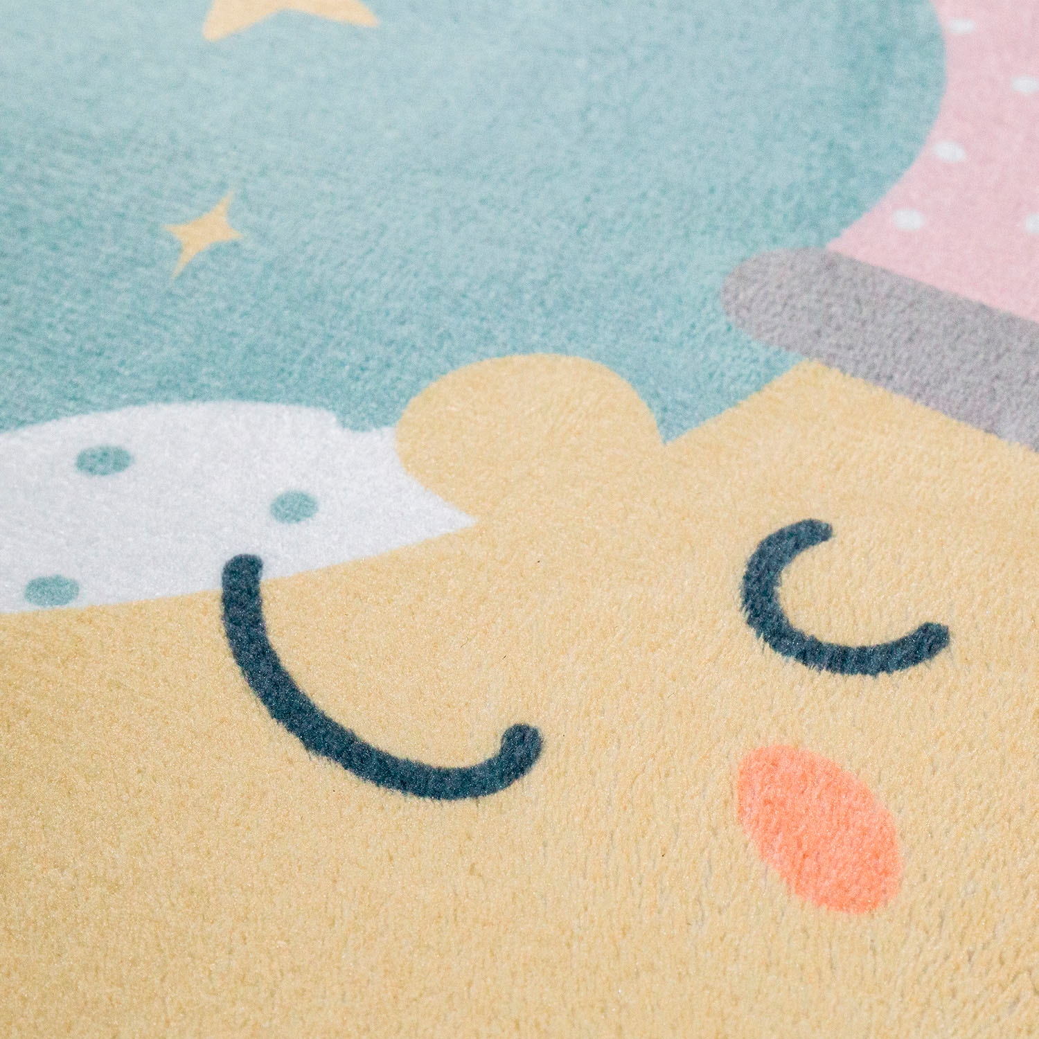 Paco Home Kinderteppich »Chicos 563«, rund, 4 mm Höhe, Flachgewebe, Spielteppich, Motiv Mond, Kinderzimmer