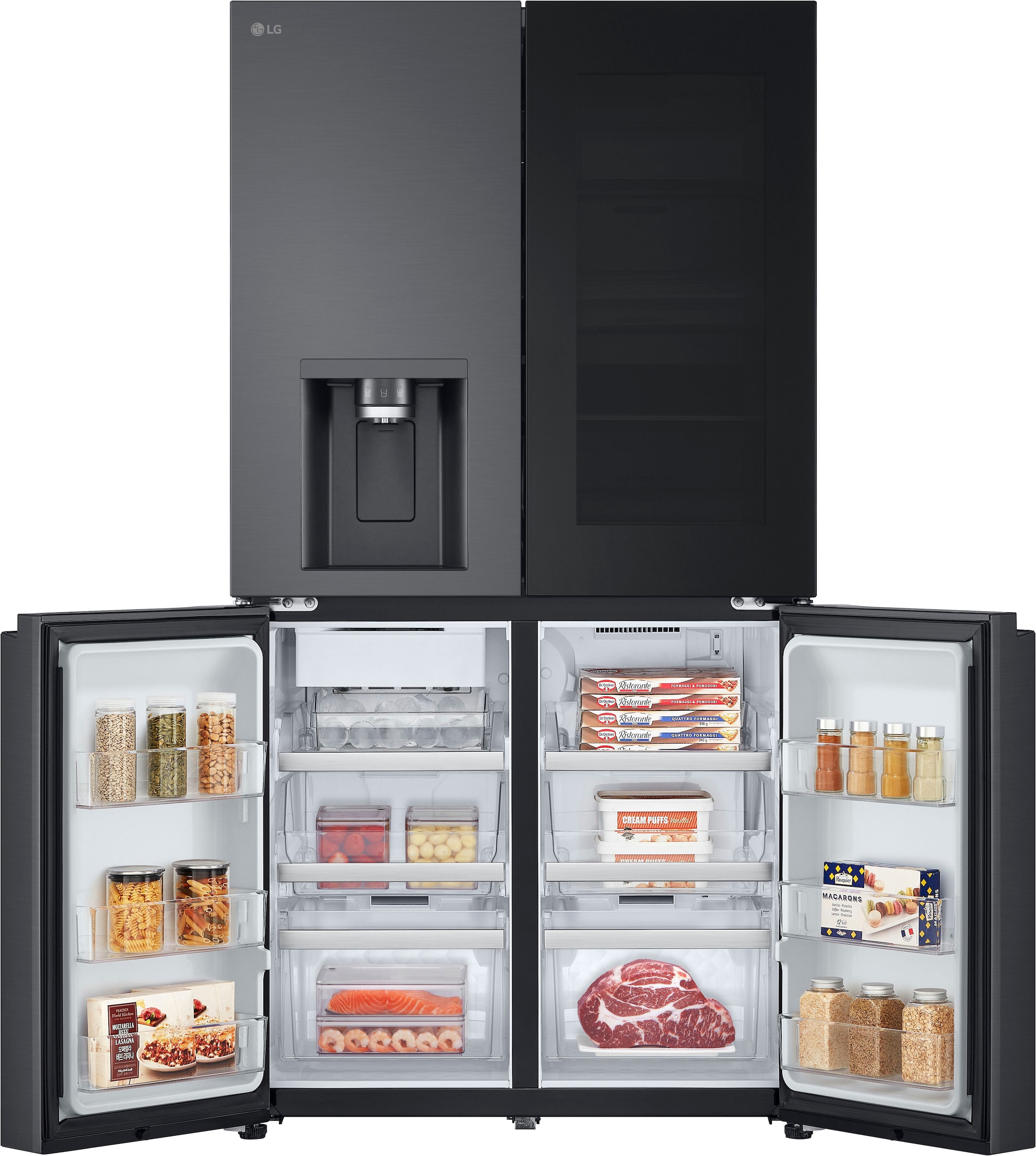LG Multi Door »GMG960EVEE«, InstaView®: zweimal klopfen, reinschauen! mit Craft Ice - Spender