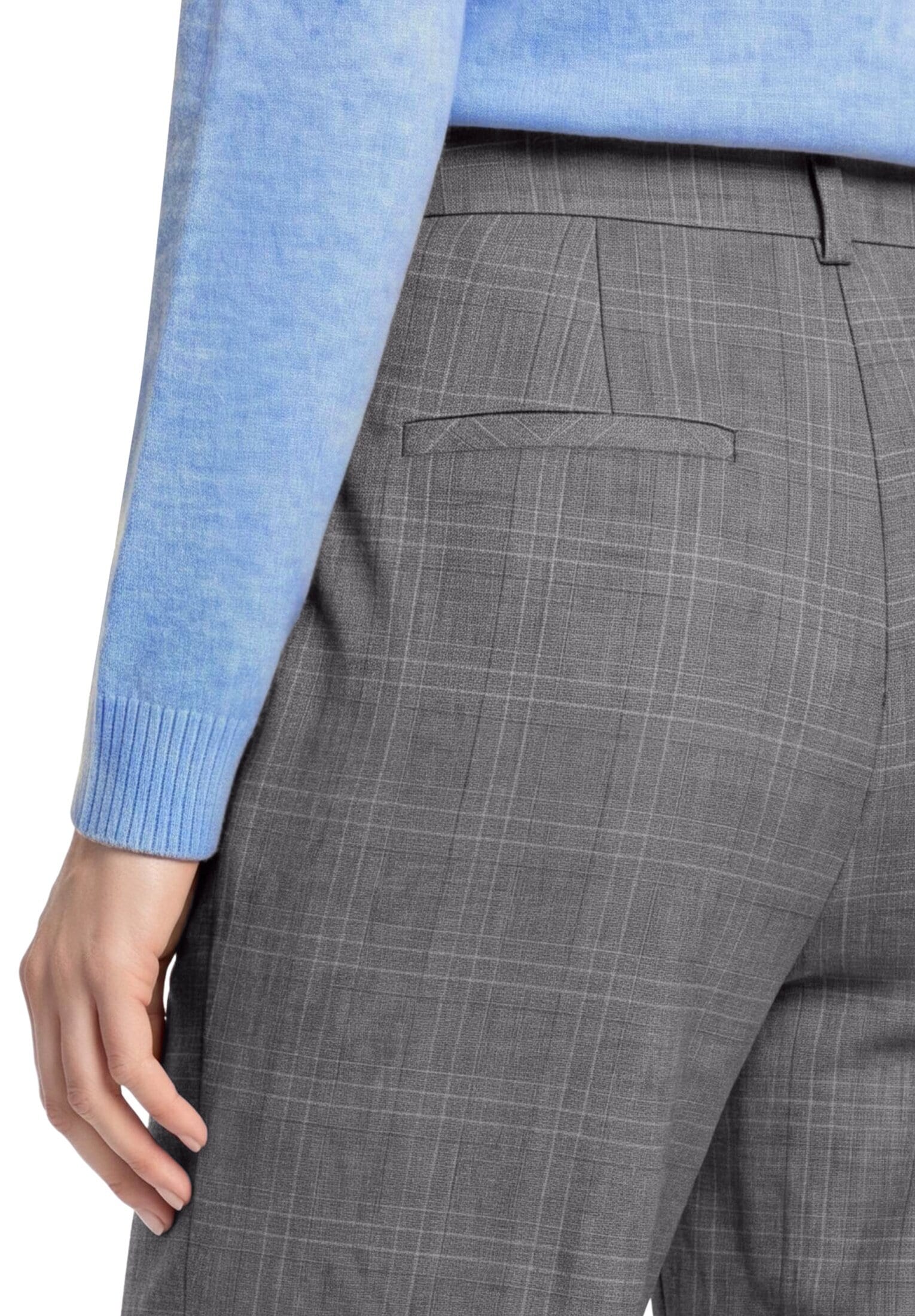 Betty&Co Stoffhose »Karo-Hose mit weitem Bein«