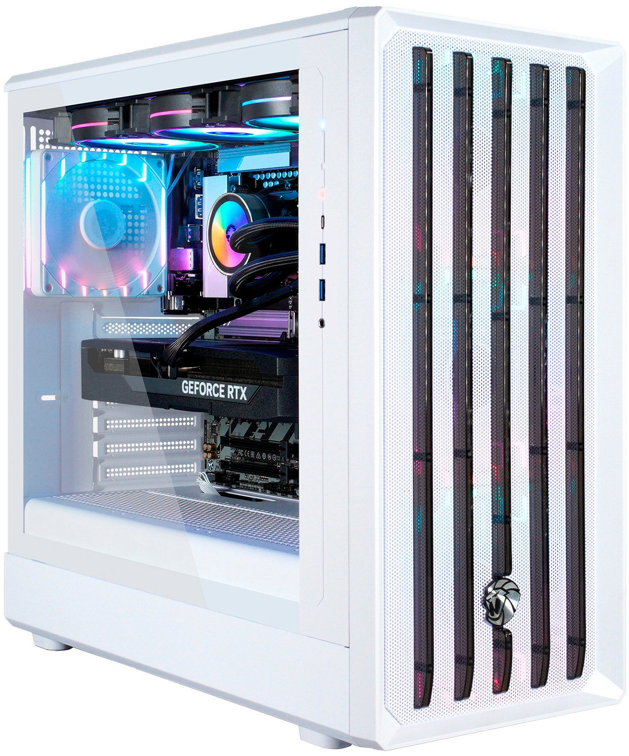GAMEMAX Gaming-PC-Komplettsystem »GigaDeal CLAW WH 2801 AMD Ryzen 5 7500F 32GB DDR5 1TB SSD RTX 5060Ti« 32 ″ AMD Ryzen 5 GeForce RTX™ 5060 Ti 32 GB RAM 1.000 GB SSD Windows 11, DDR5 RAM + Gigabyte GS32QCA LED-Monitor Curved, 80 cm 32"