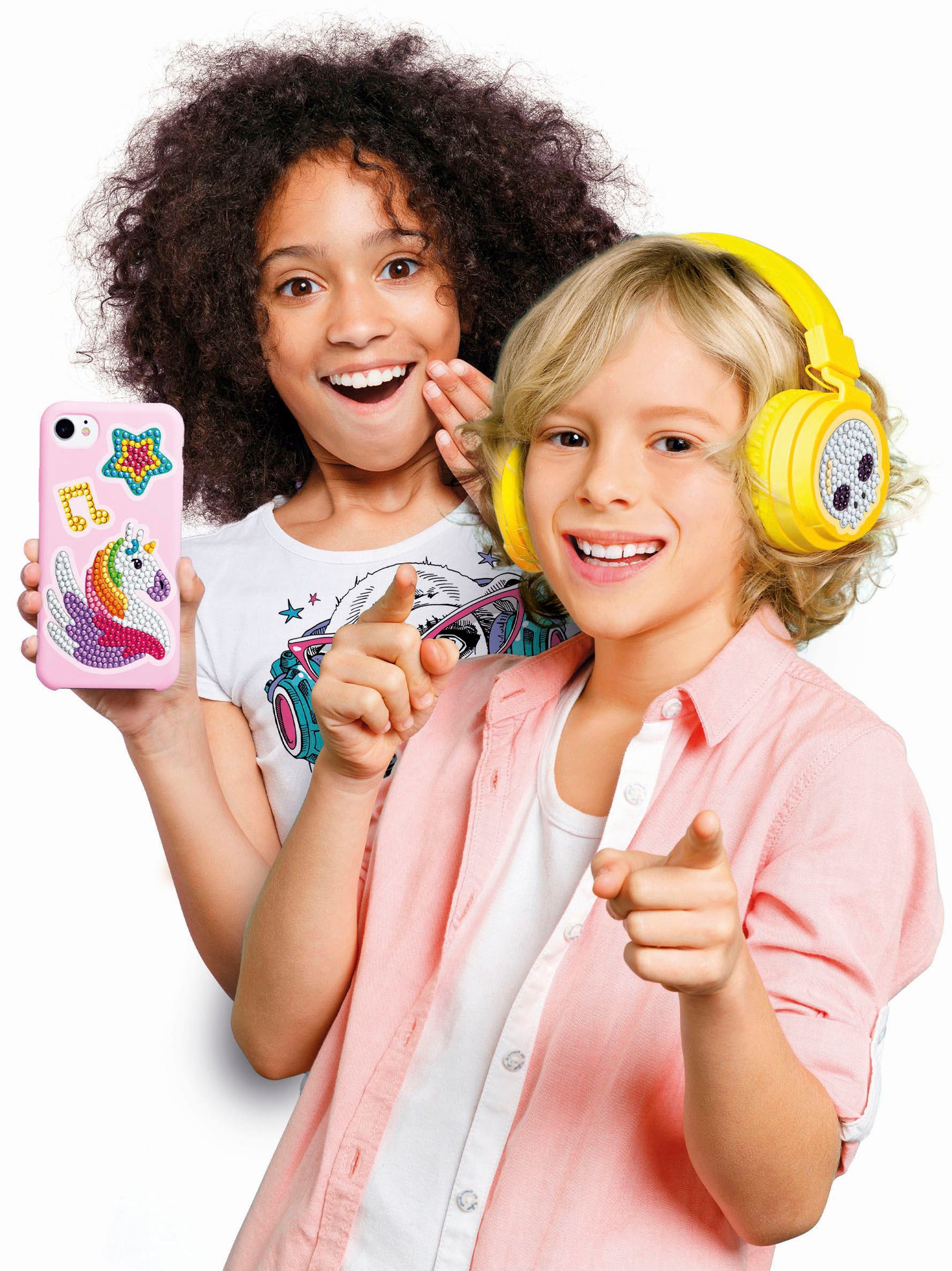 Clementoni® Kreativset »idea! Funkelnde 3D-Sticker«, Made in Europe