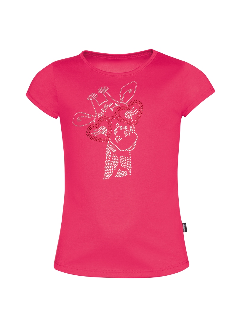Trigema T-Shirt »TRIGEMA T-Shirt mit glitzerndem Giraffen-Printmotiv« 1 Stk.