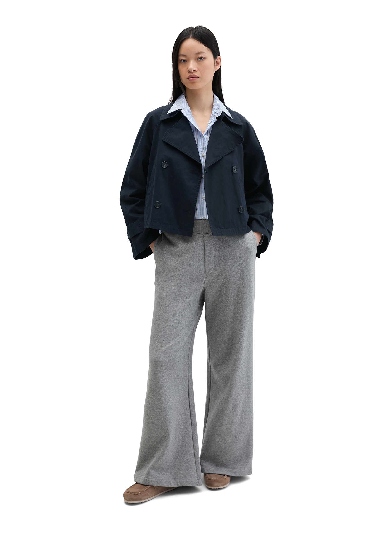 Marc O'Polo Kurzjacke Trenchjacke relaxed aus Organic Cotton-Twill