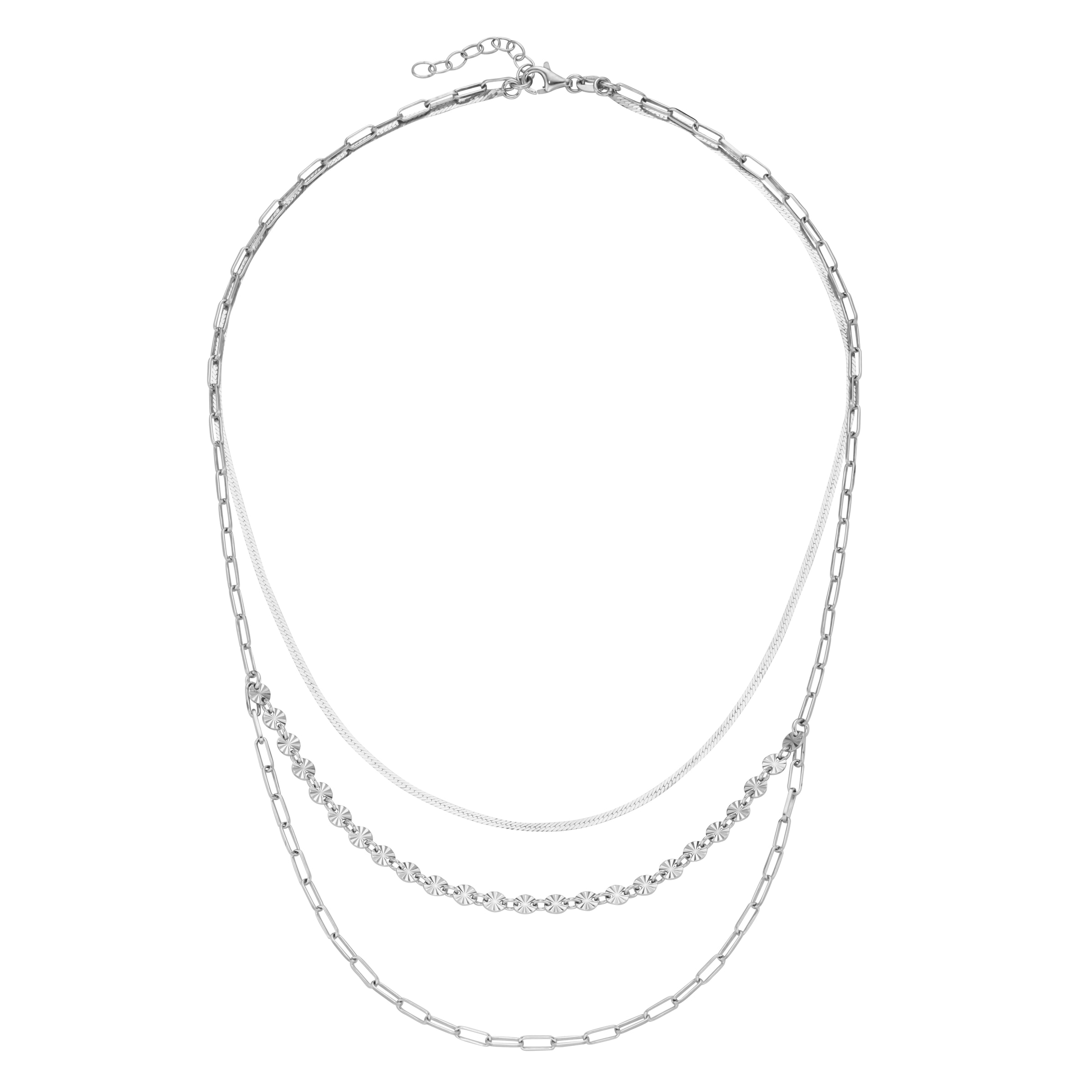 Smart Jewel Collier »Collier zweireihig, Silber 925«