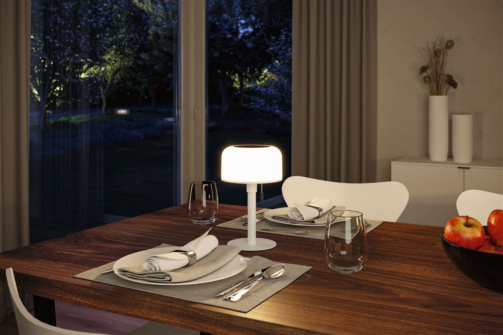 Paulmann LED Außen-Tischleuchte »Mobile Solar Bartja IP44 2700K USB-C Akku«, 1 flammig