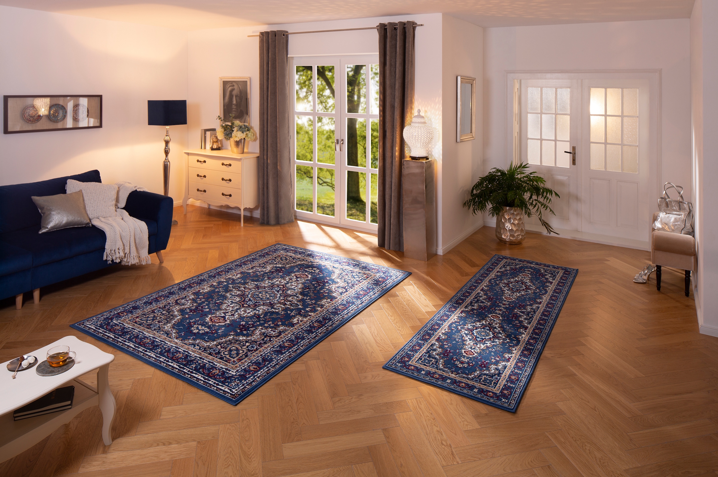 my home Läufer »Oriental, Made in Belgium«, rechteckig, 7 mm Höhe, Läufer, Brücke, Kurzflor, Orient-Optik, mit Bordüre, gewebt