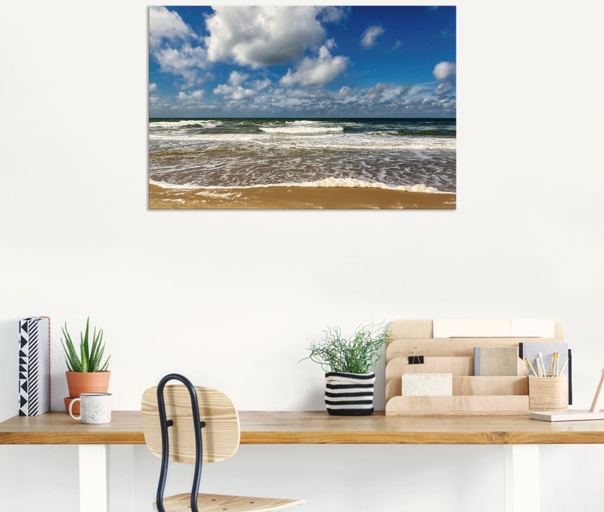 Artland Wandbild »Meeresblick Strand Paal«, Strandbilder, (1 St.), als Alubild, Outdoorbild, Poster, Wandaufkleber in verschied. Größen