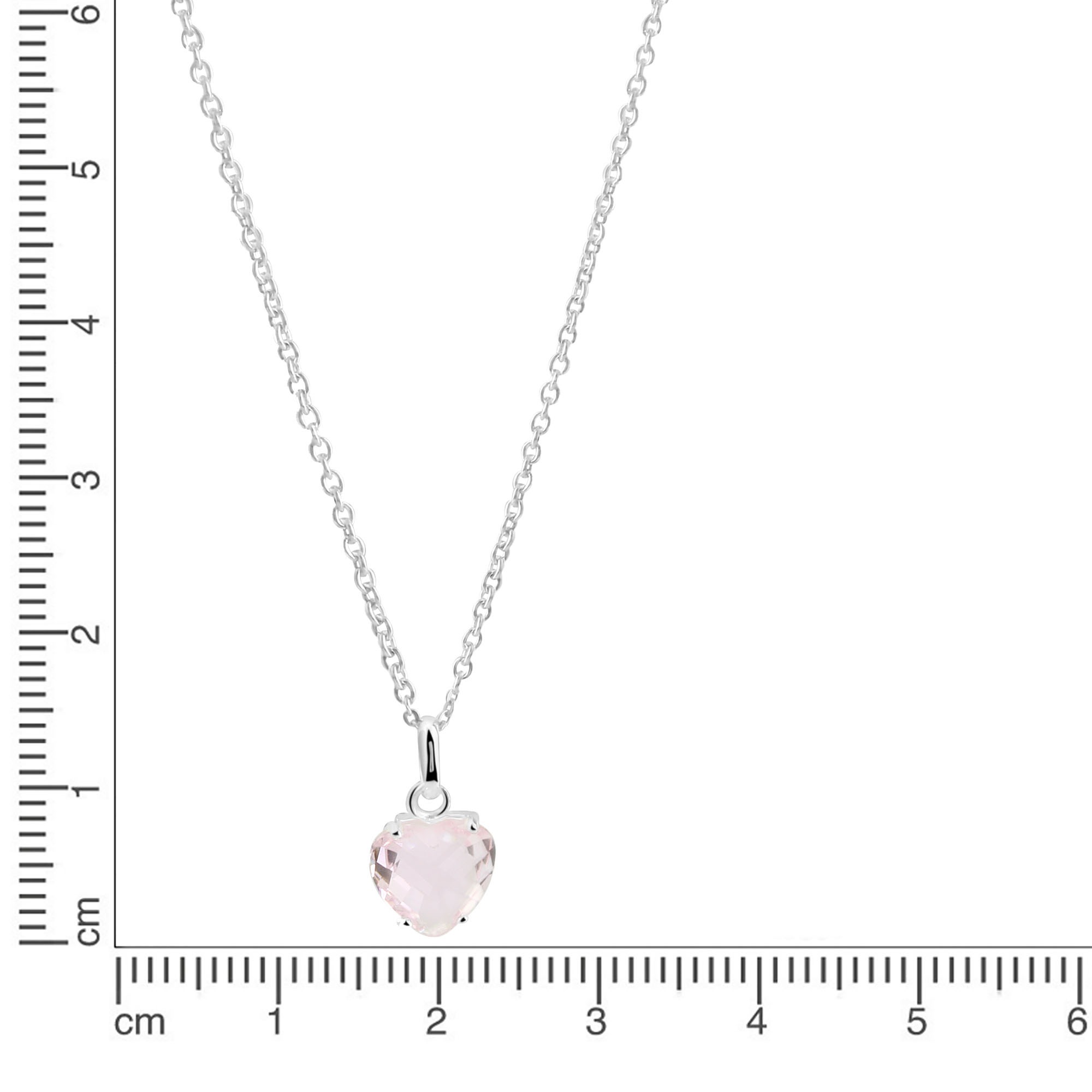 Firetti Kette mit Anhänger »Schmuck Geschenk Silber 925 Halsschmuck Halskette Ankerkette Herz« mit Glasstein