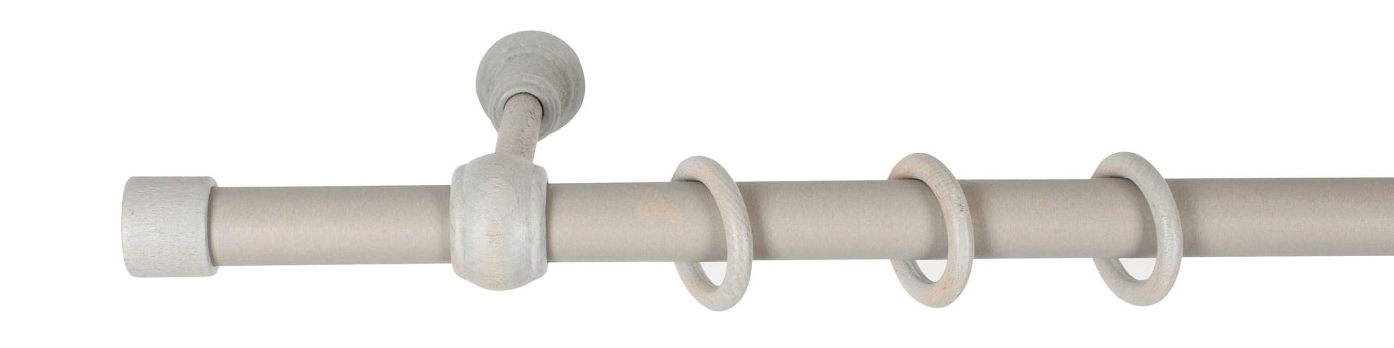 SN DECO GROUP Gardinenstange »Cafiro« 1 läufig-läufig Fixmaß 28 mm, Holz, verschiedene Längen und Farben, Komplettset