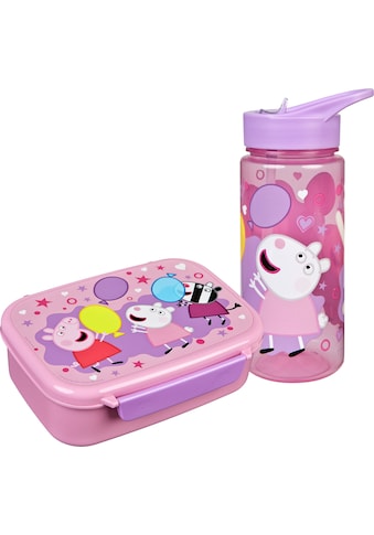 Lunchbox »Brotzeitdose & Trinkflasche, Peppa Pig«, (Set, 2 tlg.)