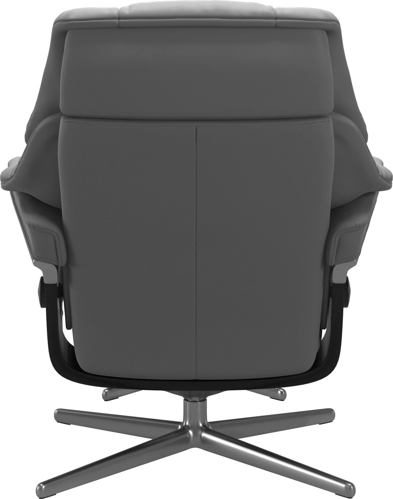 Stressless® Relaxsessel »Reno« Set, Relaxsessel mit Hocker,  mit Hocker, mit Cross Base, Größe S, M & L, Holzakzent Schwarz