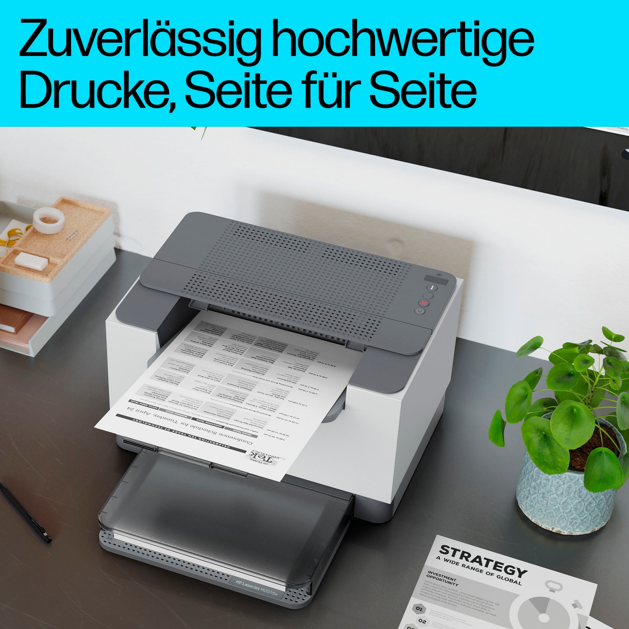 HP Schwarz-Weiß Laserdrucker »LaserJet M207dw«, HP Instant Ink kompatibel