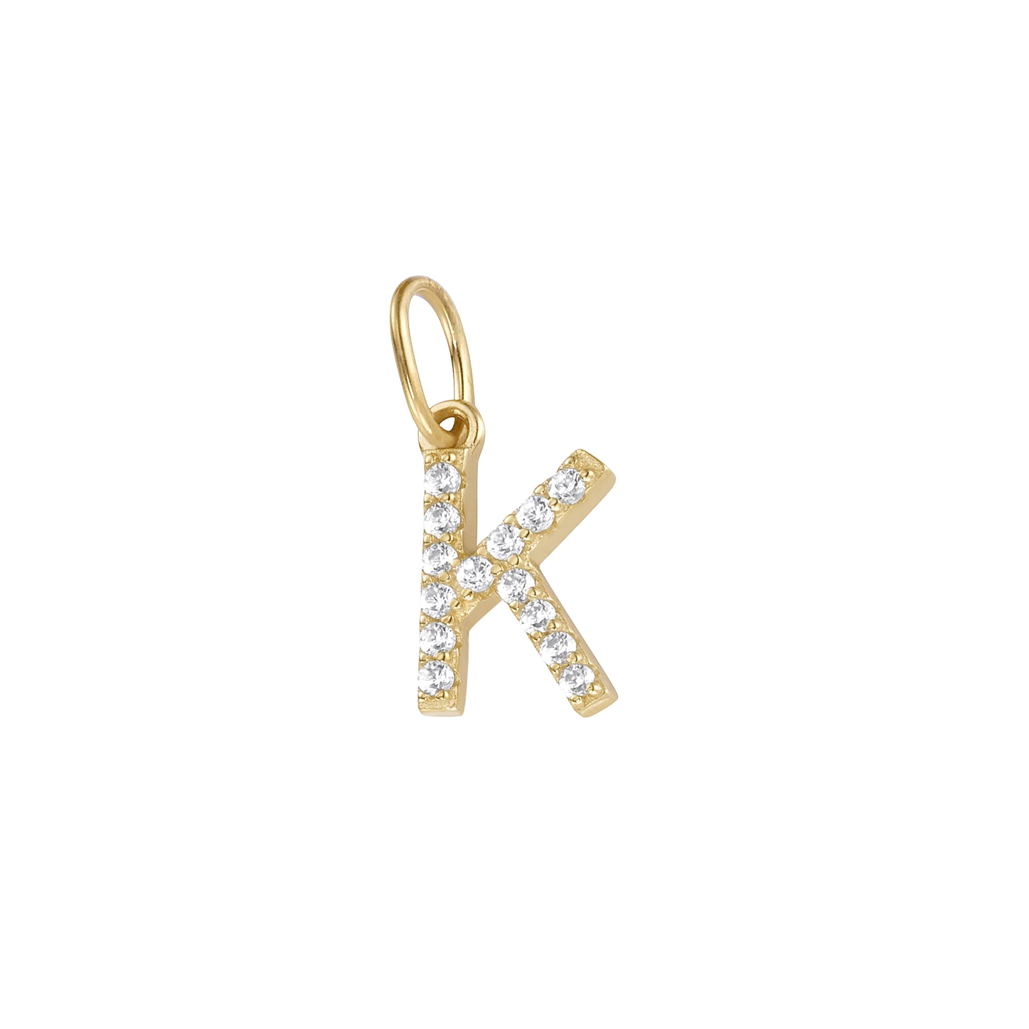 Luigi Merano Buchstabenanhänger »Anhänger Buchstabe K mit Zirkonia, Gold 375«