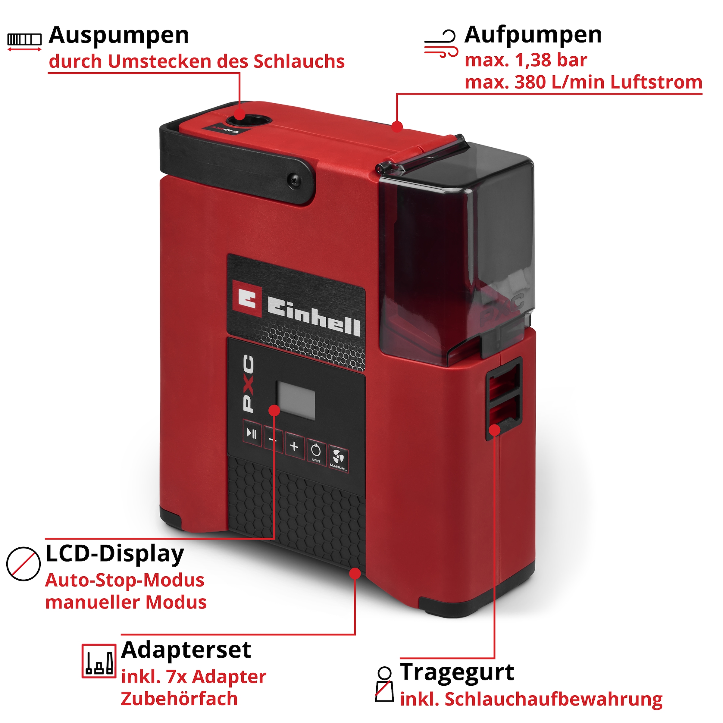 Einhell Kompressor »SUPPERO 18/380« ohne Akku und Ladegerät