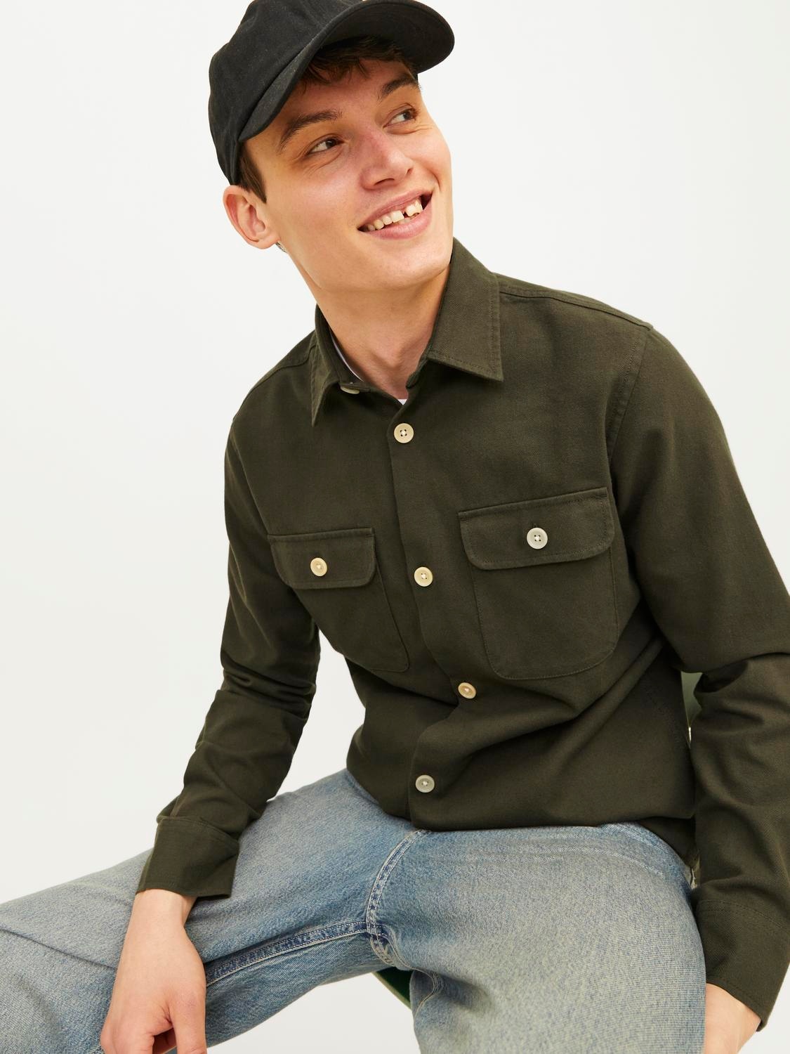 Jack & Jones Langarmhemd »JJEDARREN OVERSHIRT LS NOOS«