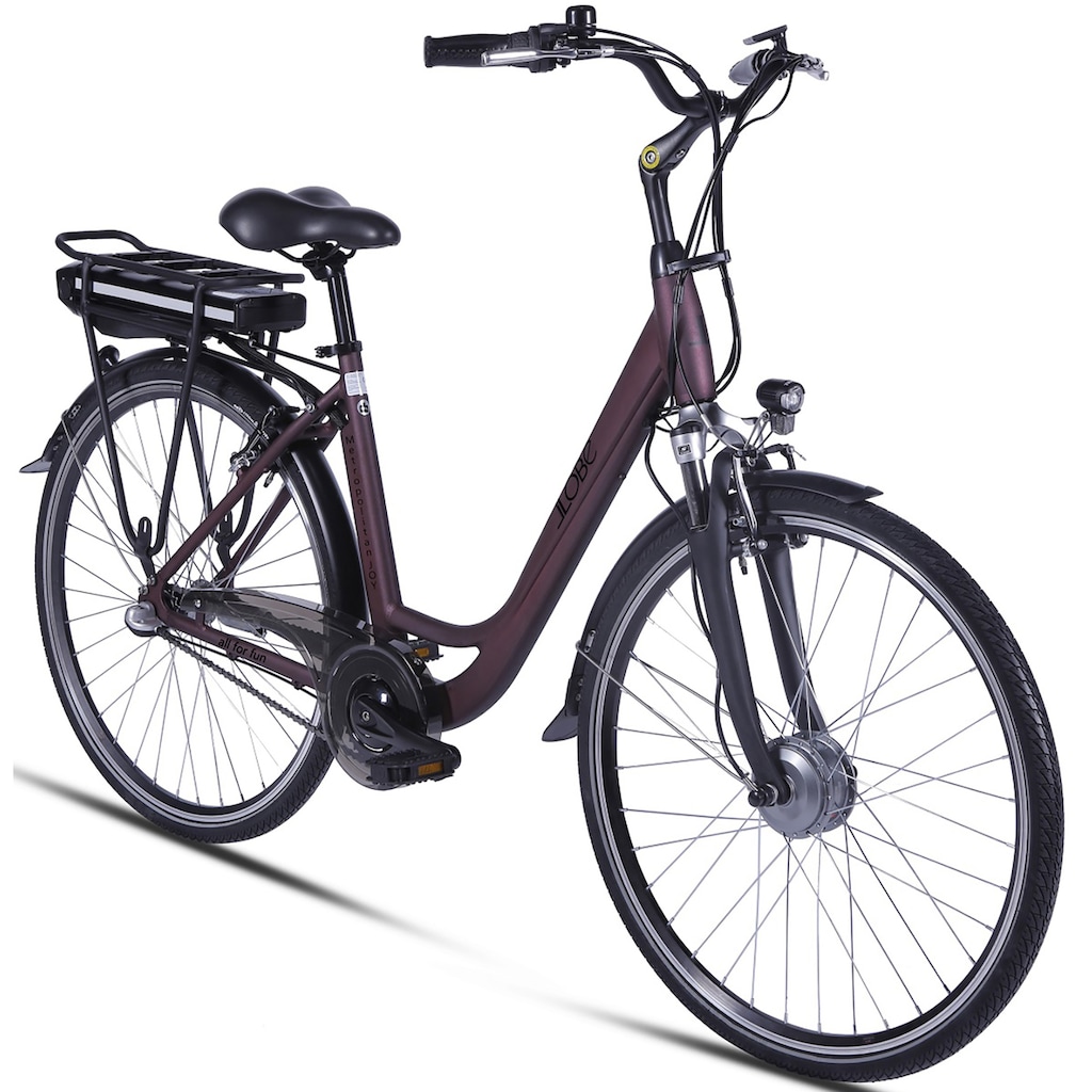 LLobe E-Bike »Metropolitan JOY 2.0, 8Ah«, 7 Gang, Shimano, Frontmotor 250 W