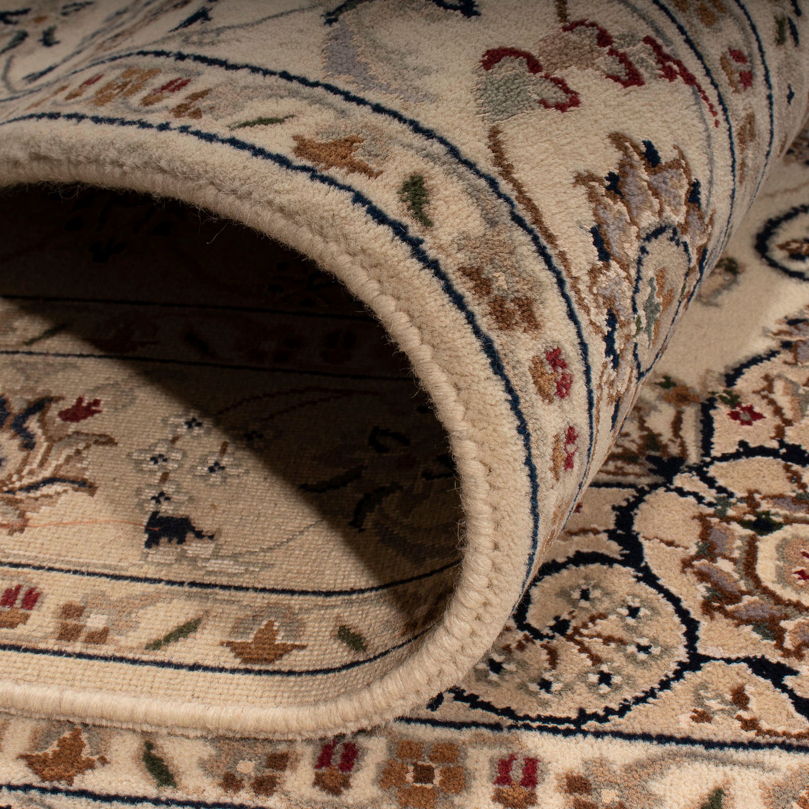 morgenland Orientteppich »Perser - 123 rechteckig, 181 Einzelstück Keshan - online x mit Wohnzimmer, kaufen beige«, Handgeknüpft, Zertifikat cm 