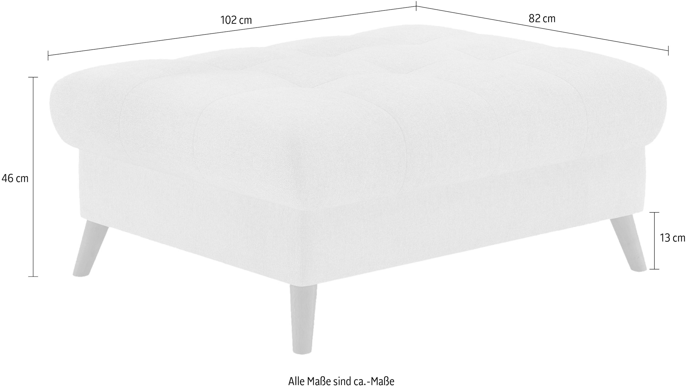 Mr. Couch Hockerbank »Blackburn II«, Passend zu der Garnitur, mit Kaltschaum, bis 140 kg belastbar