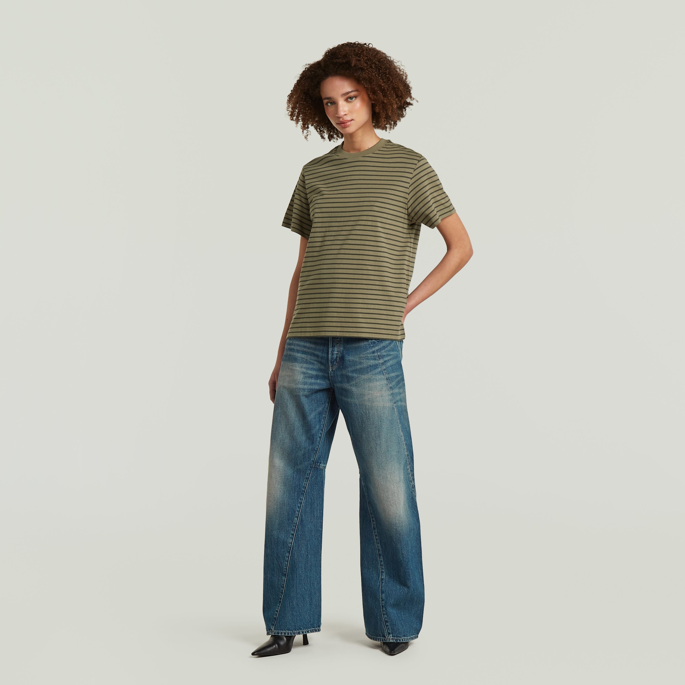 G-STAR T-Shirt »Unit stripe r t wmn« mit Streifen-Dessin, Baumwolle