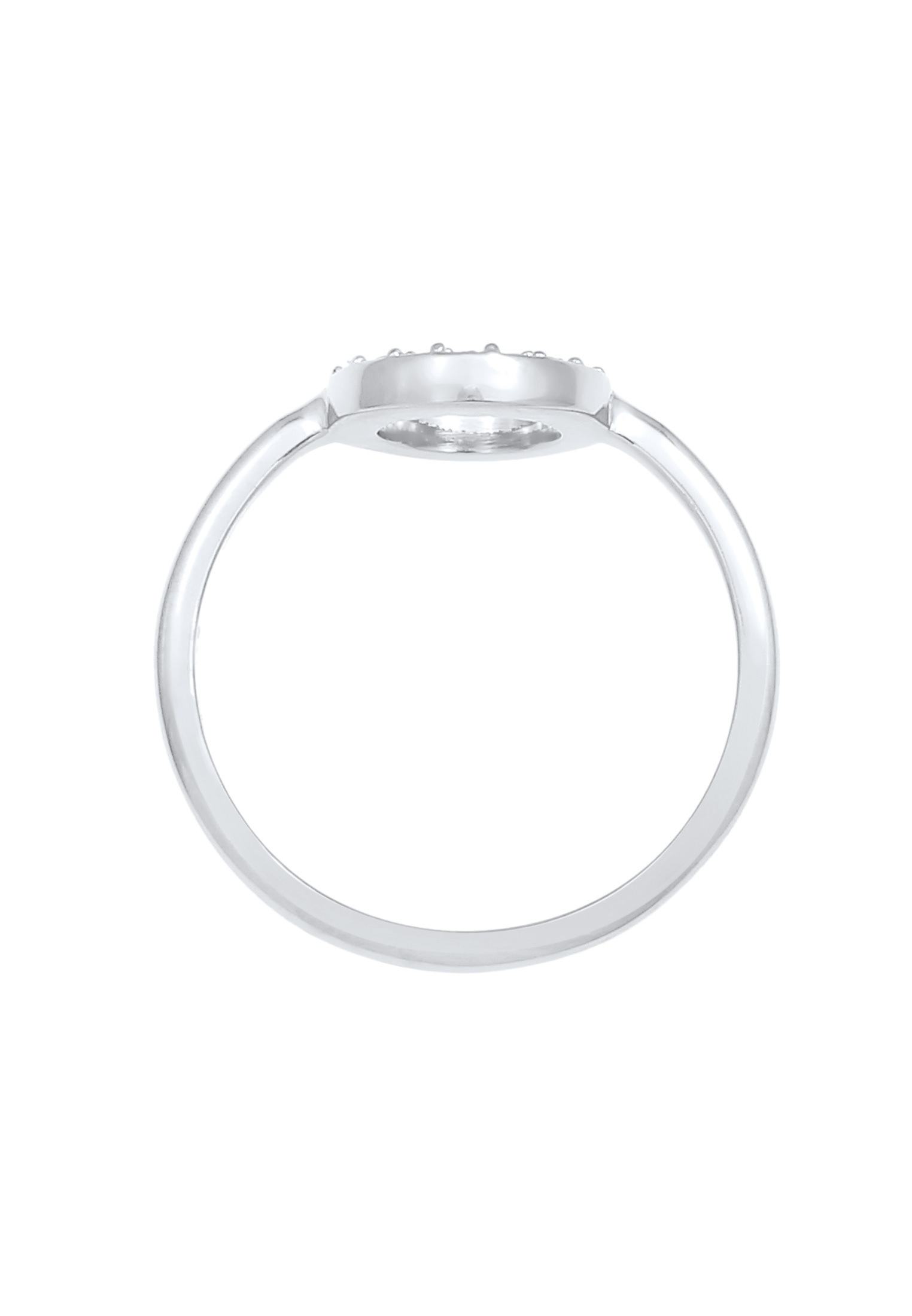 Elli Silberring »Ring Kreis Rund Kristalle 925 Silber«