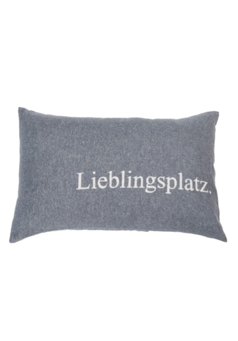 DAVID FUSSENEGGER Kissenhülle, (1 St.), mit Schriftzug "Lieblingsplatz" - Made in Austria kaufen
