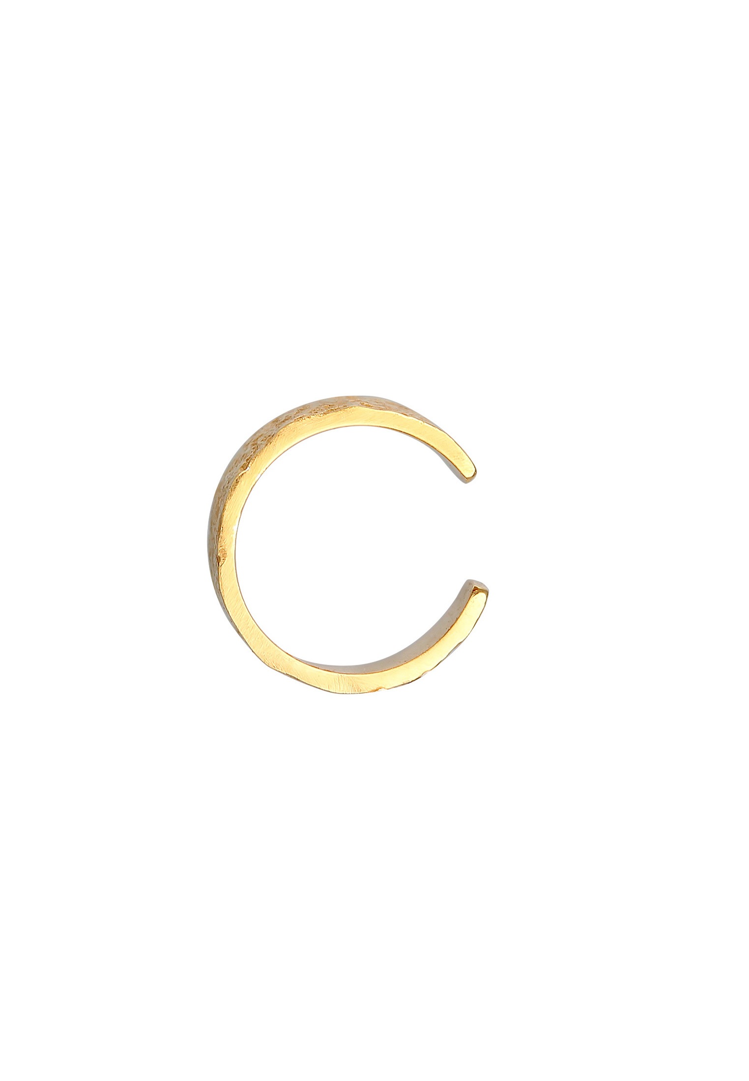 Elli Ohrklemme »Ohrringe Earcuff Breit Basic Gehämmert 925 Silber«