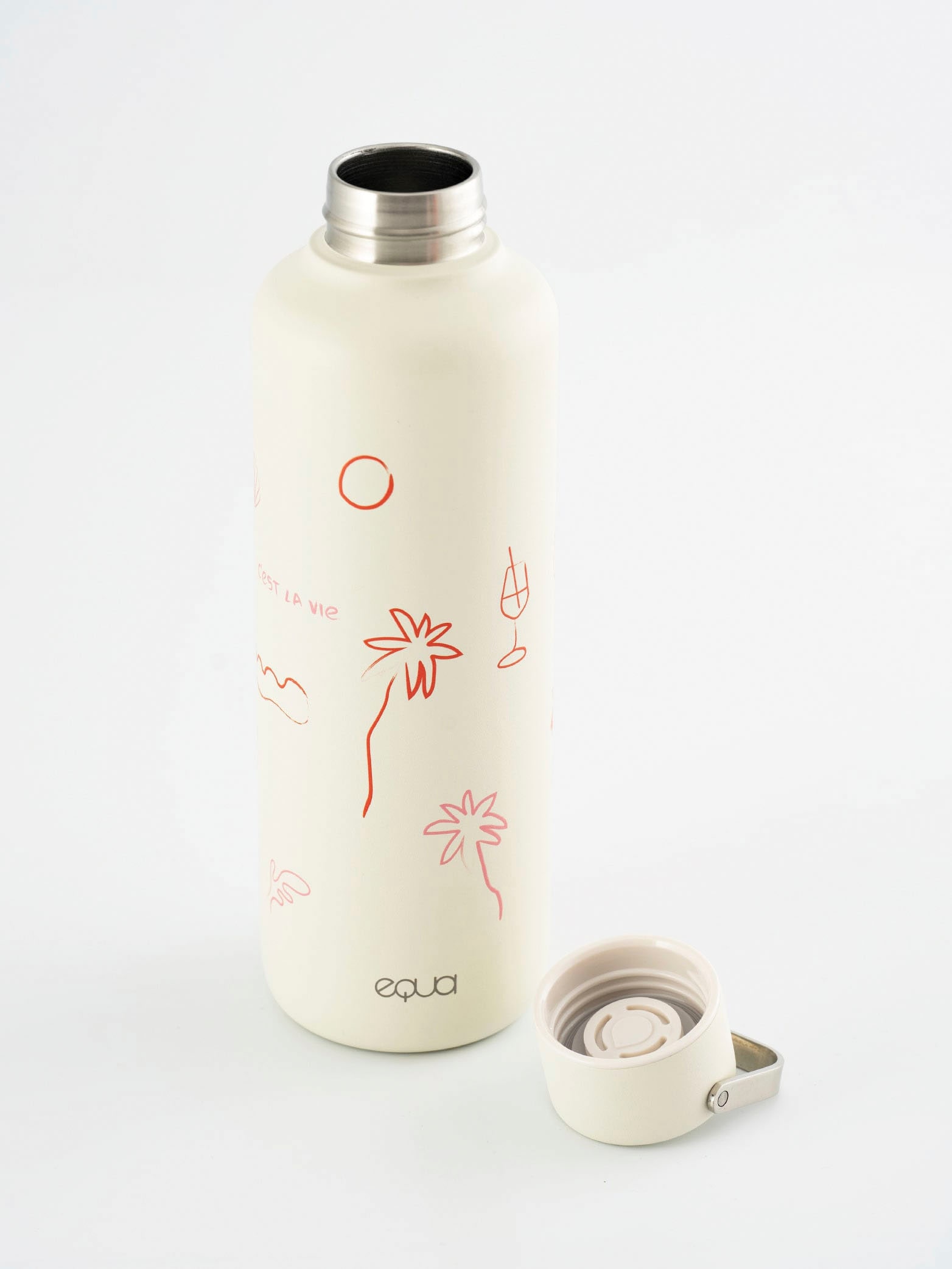 equa Isolierflasche »Timeless C'est la vie«, Edelstahl, doppelwandig, 600 ml