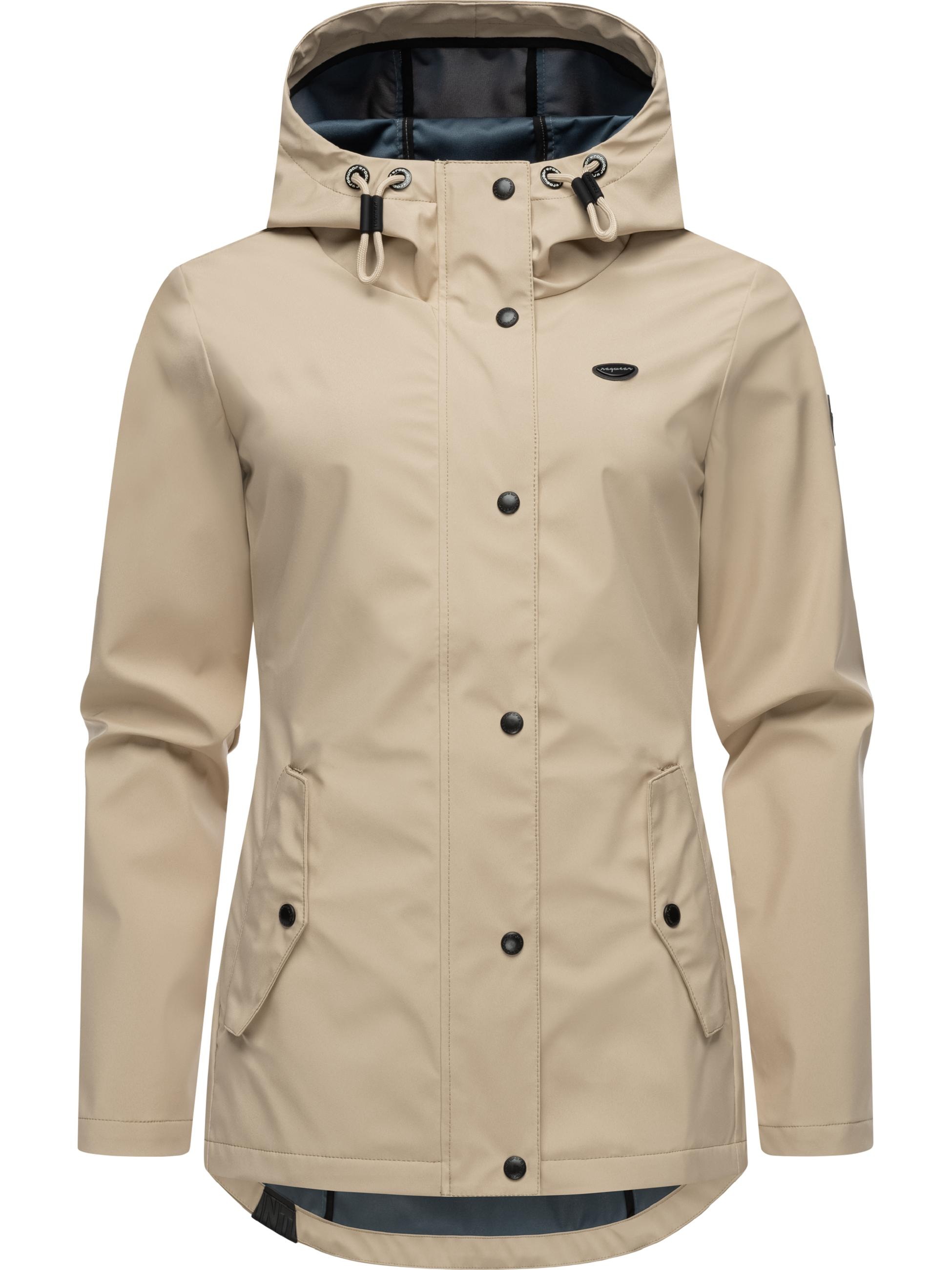 Ragwear Softshelljacke »Softshelljacke Margge Shell«, mit Kapuze, wasserdichte Damen Übergangsjacke mit großer Kapuze