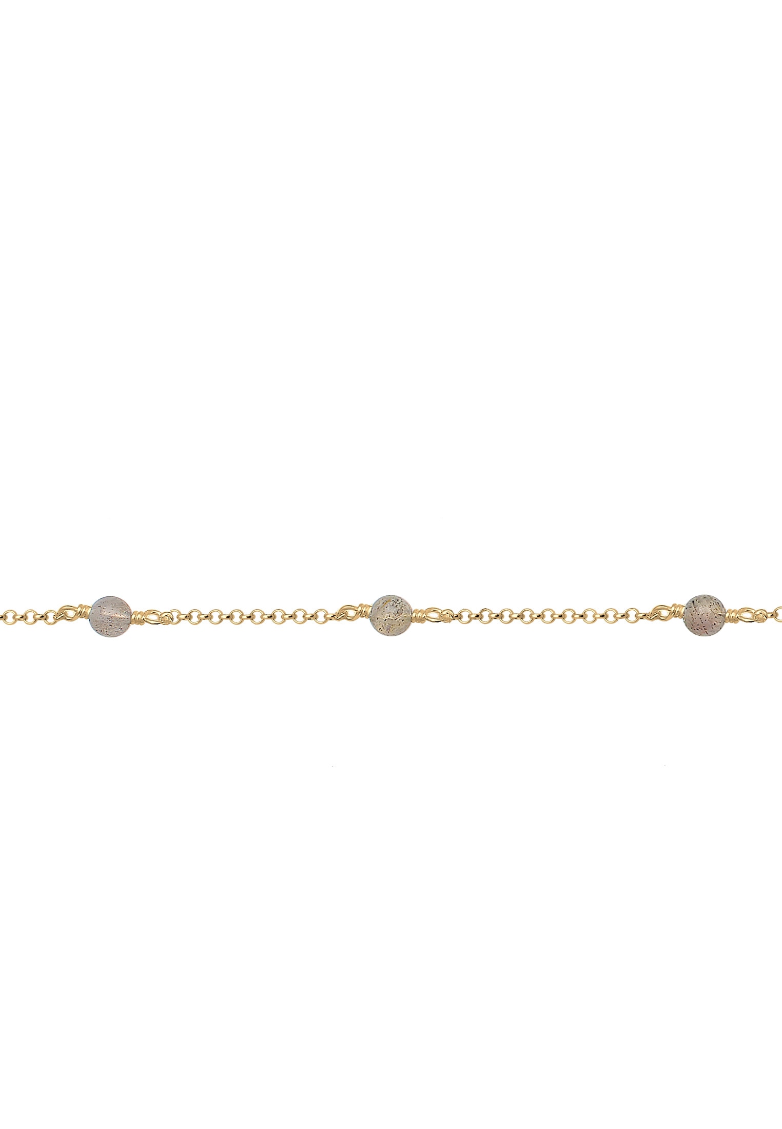 Elli Choker »Halskette Choker Labradorit Grau 925 Sterling Silber Gold-plated«
