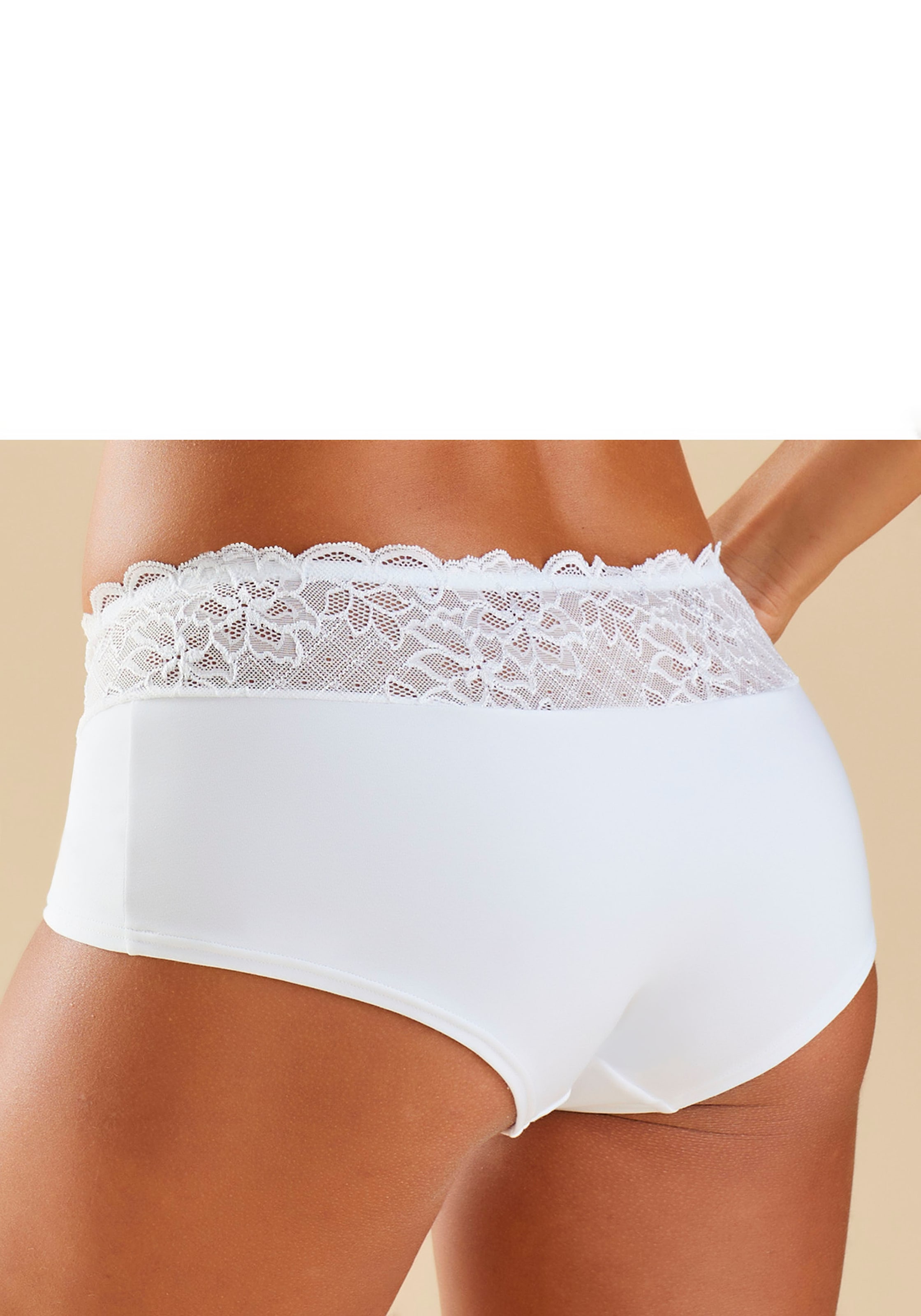 Nuance by Lascana Panty mit floralem Spitzenbund, als Wäsche-Set kombinierbar