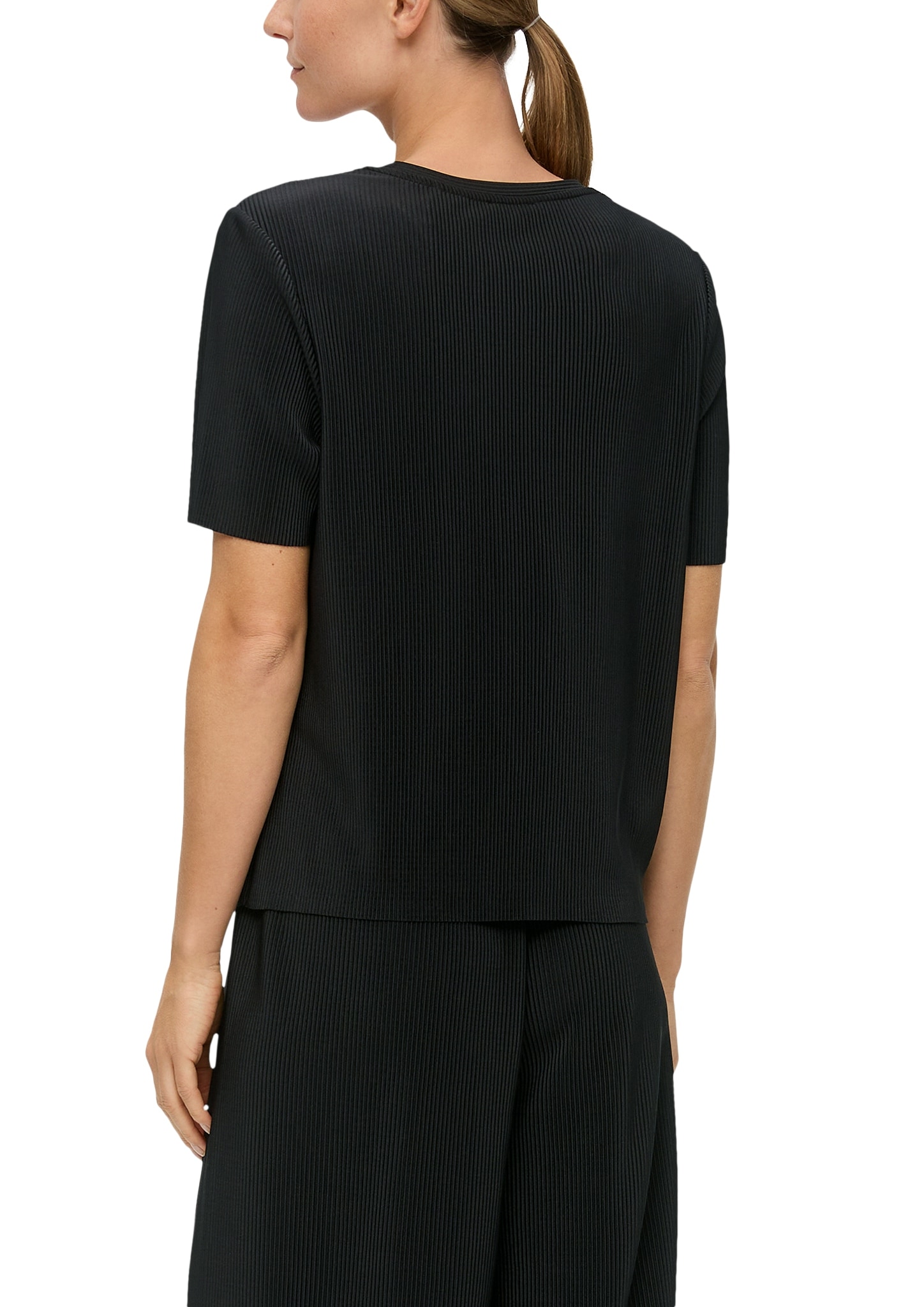 s.Oliver T-Shirt, mit Plisseefalten
