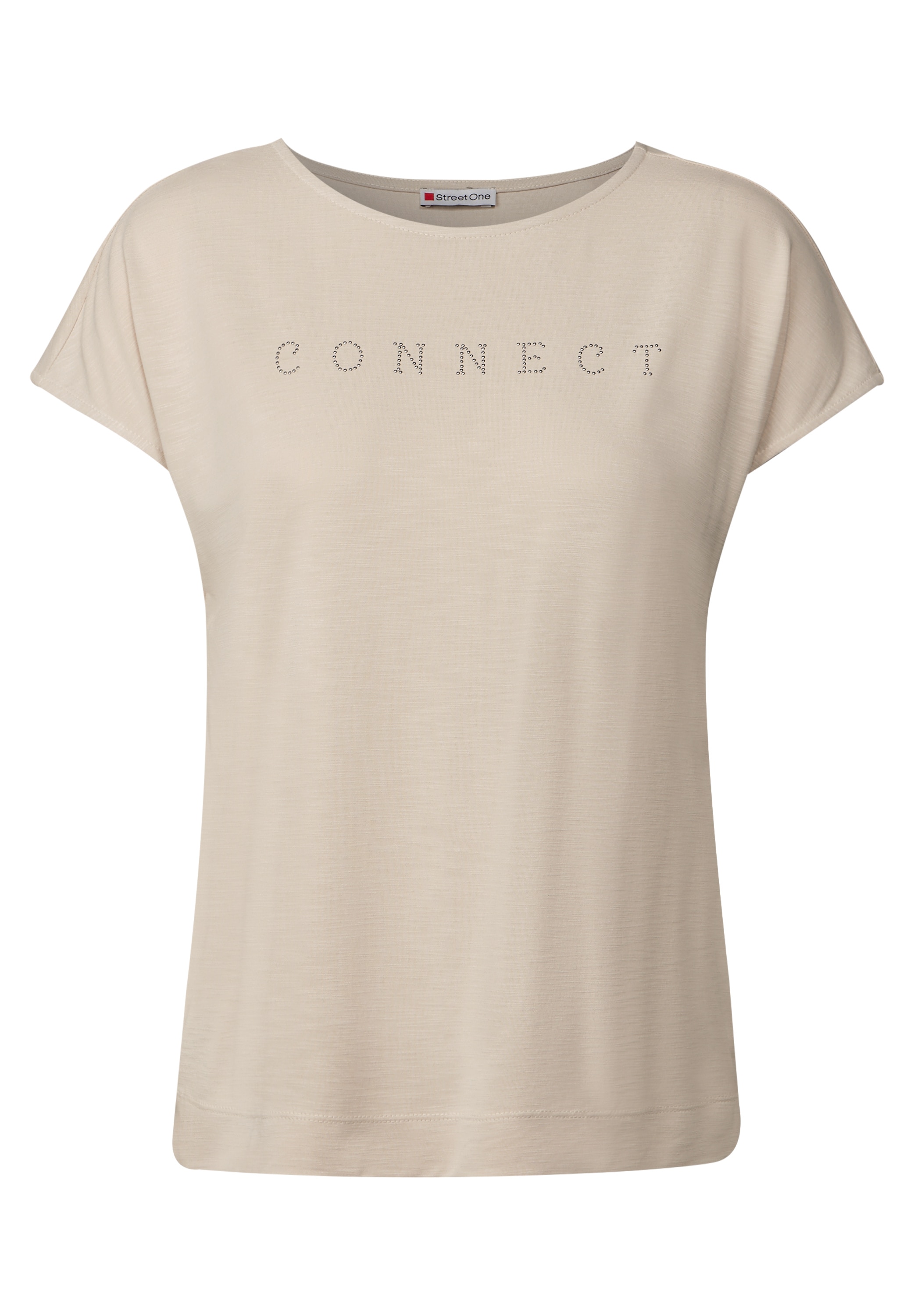 STREET ONE T-Shirt, mit Wording aus Schmucksteinen