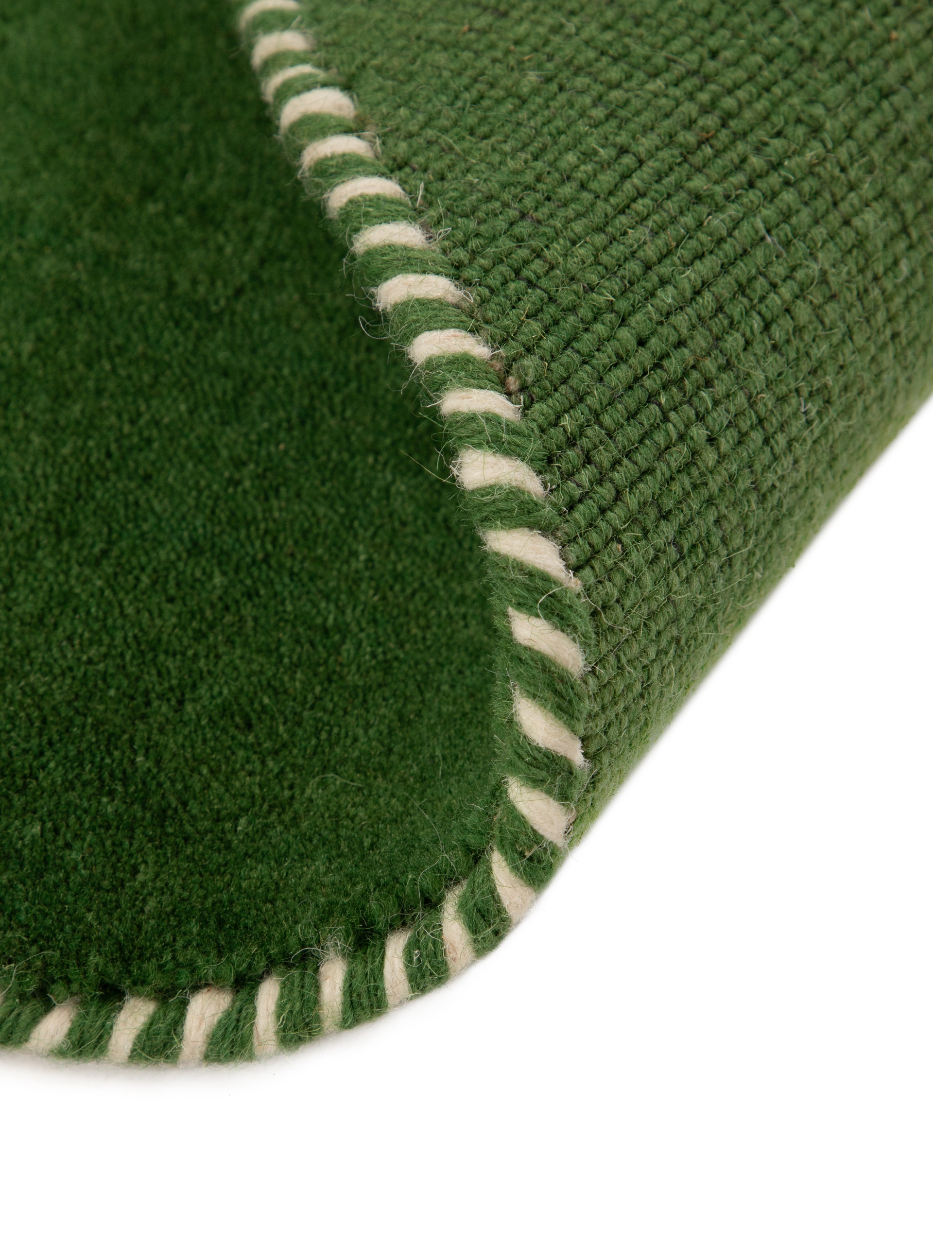carpetfine Wollteppich »Gabbeh Lola Uni«, rund, 14 mm Höhe, mit natürlichem Pflanzenmaterial von Hand gewebt, auch als Läufer