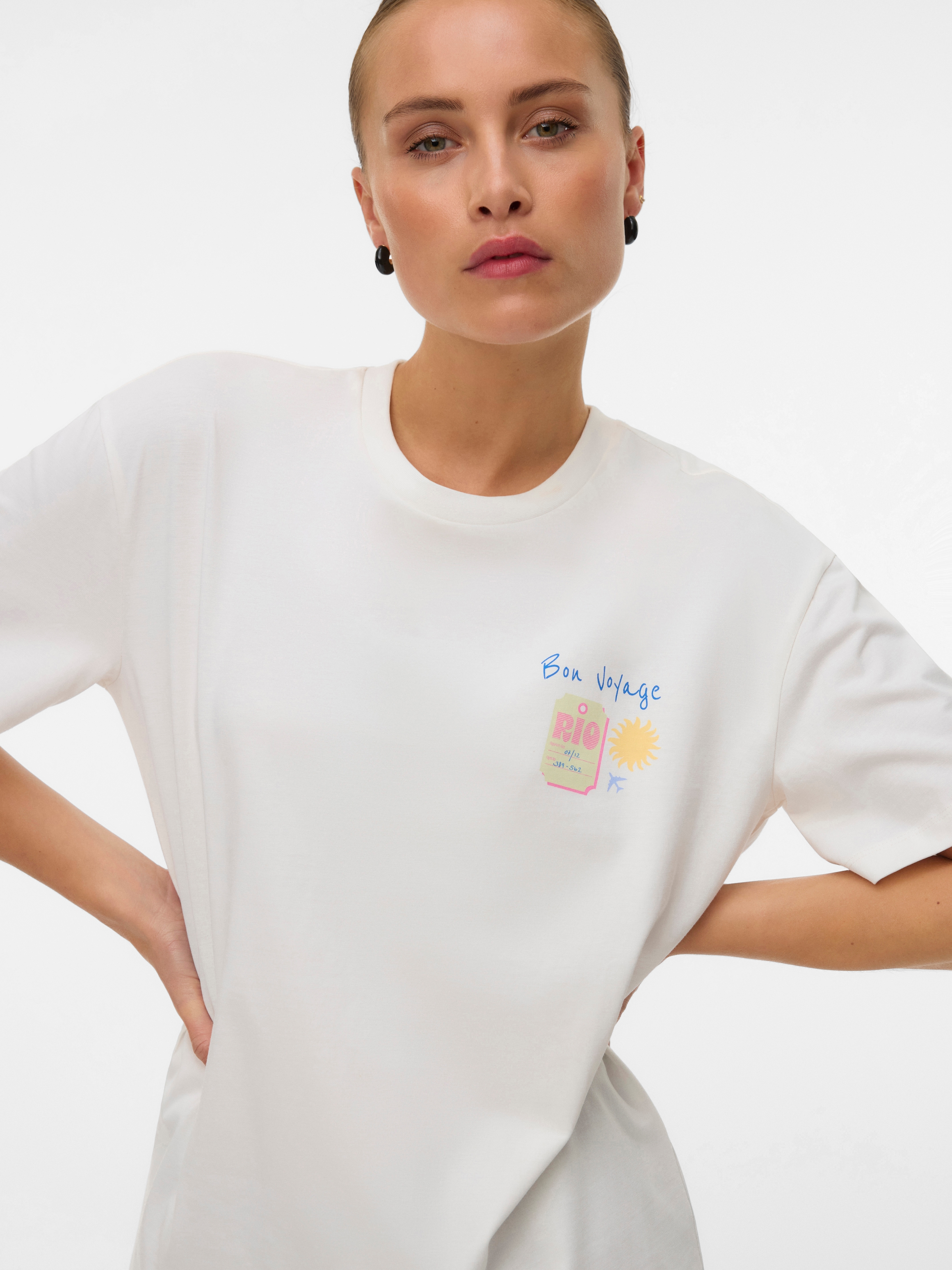 Vero Moda T-Shirt »VMNINNA MIA SS TOP BOX JRS« Baumwolle, Rückenprint