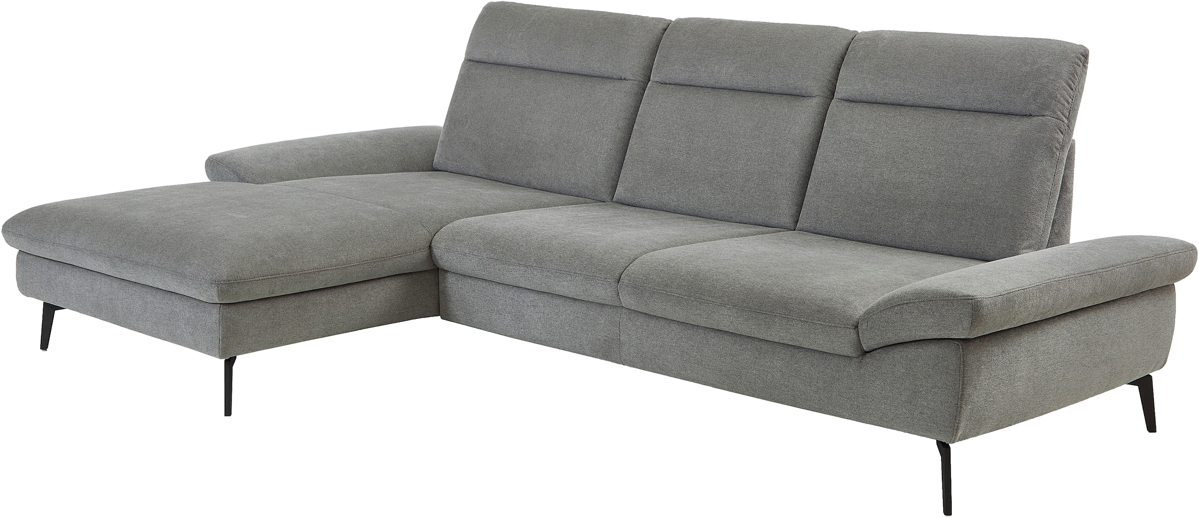 HUKLA Ecksofa »HU-HP22156 L-Form«, inkl. Kopfpolsterverstellung, optional mit Sitztiefenverstellung